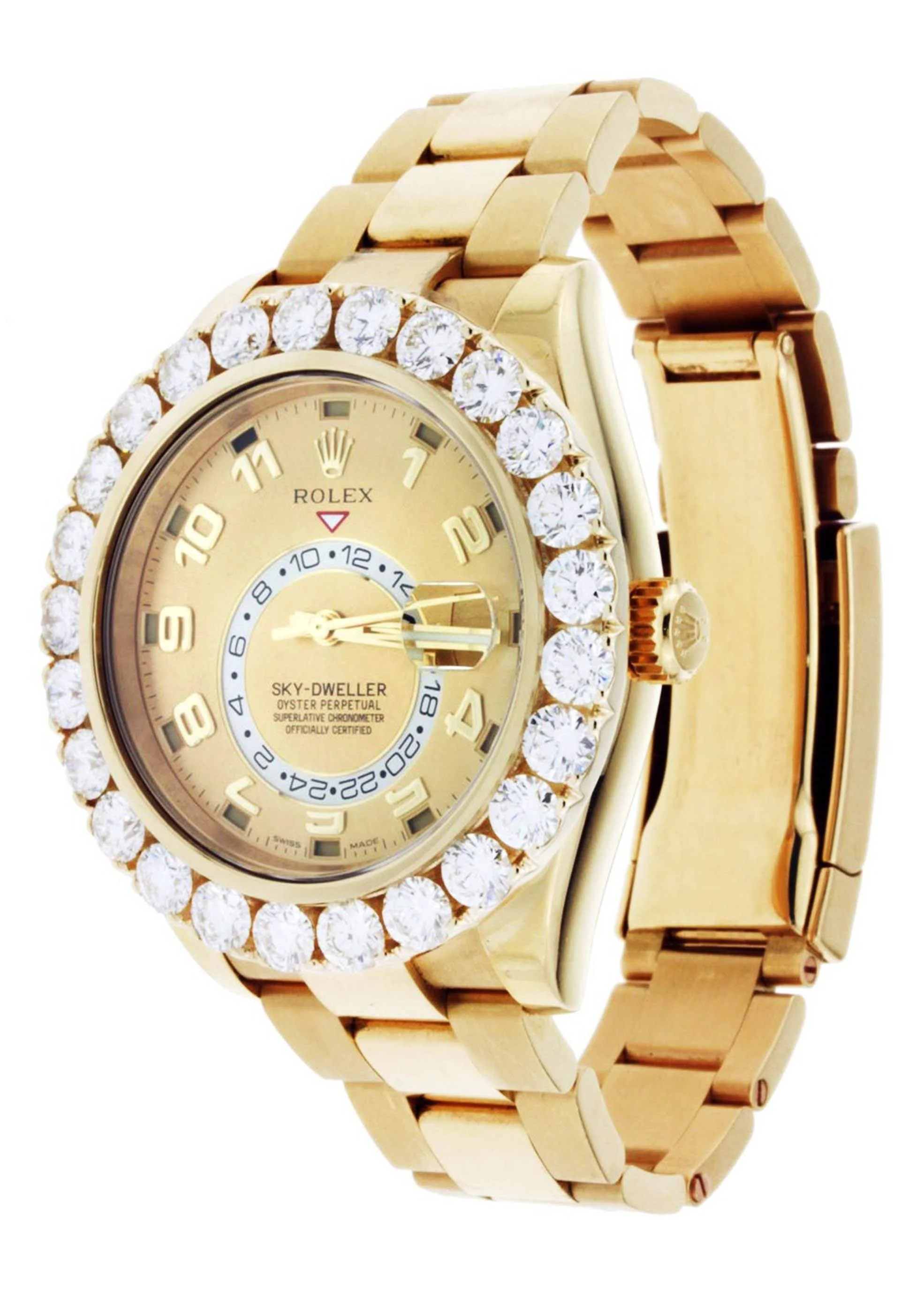 Diamond Rolex Sky Dweller | 18K Yellow Gold | 42 Mm - Image 3