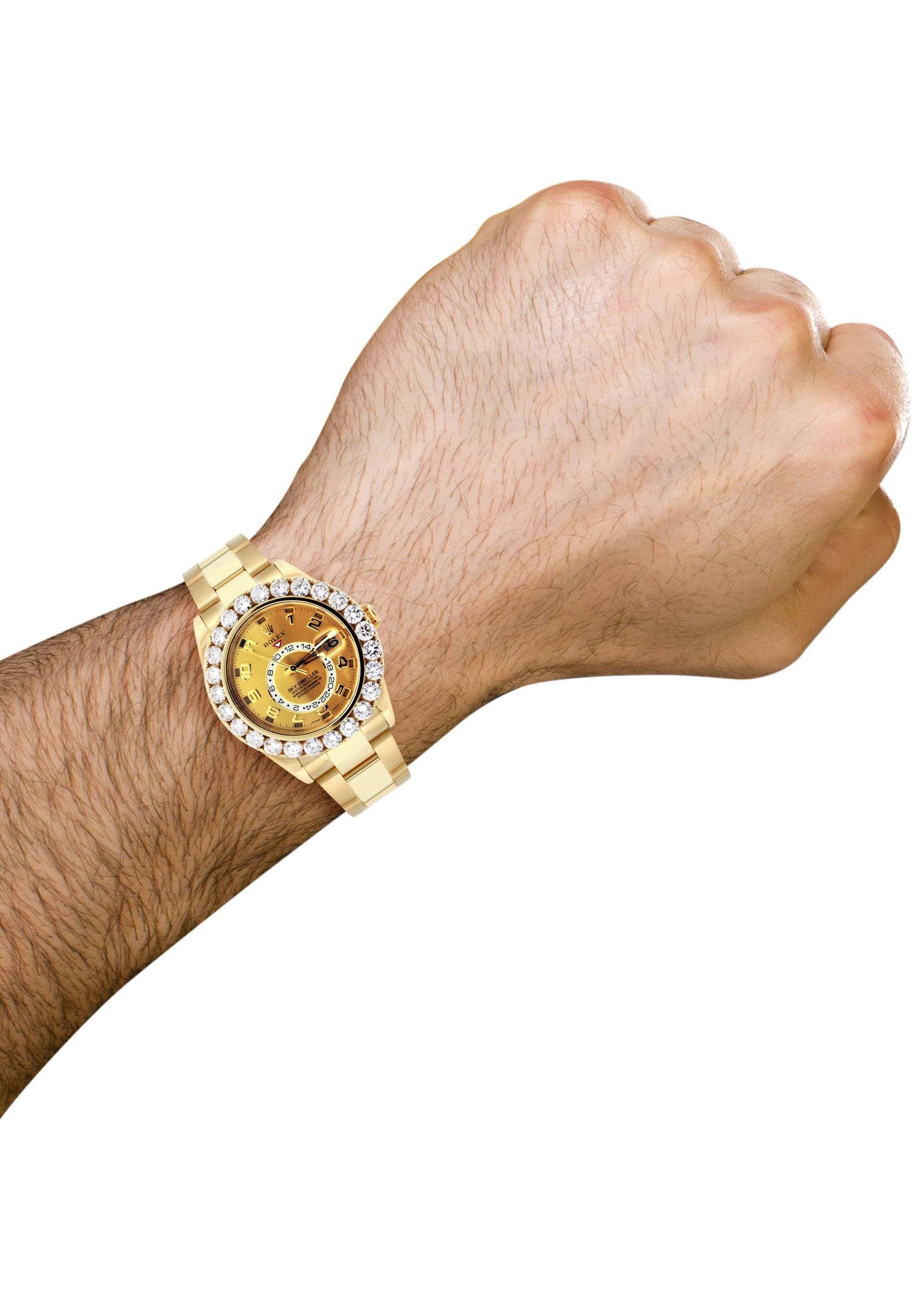 Diamond Rolex Sky Dweller | 18K Yellow Gold | 42 Mm - Image 5