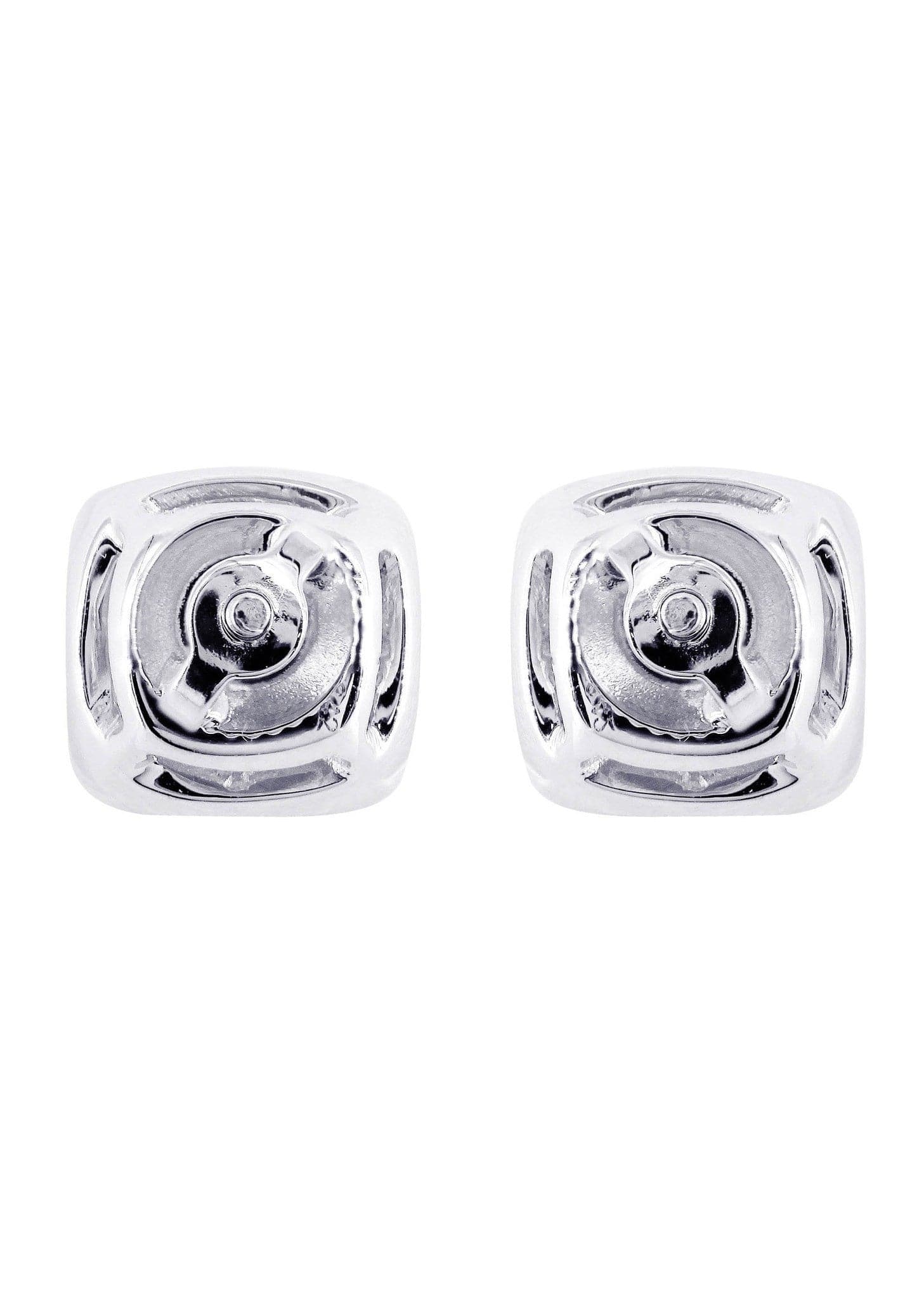 Diamond Stud Earrings For Men | 14K White Gold | 0.62 Carats - Image 3