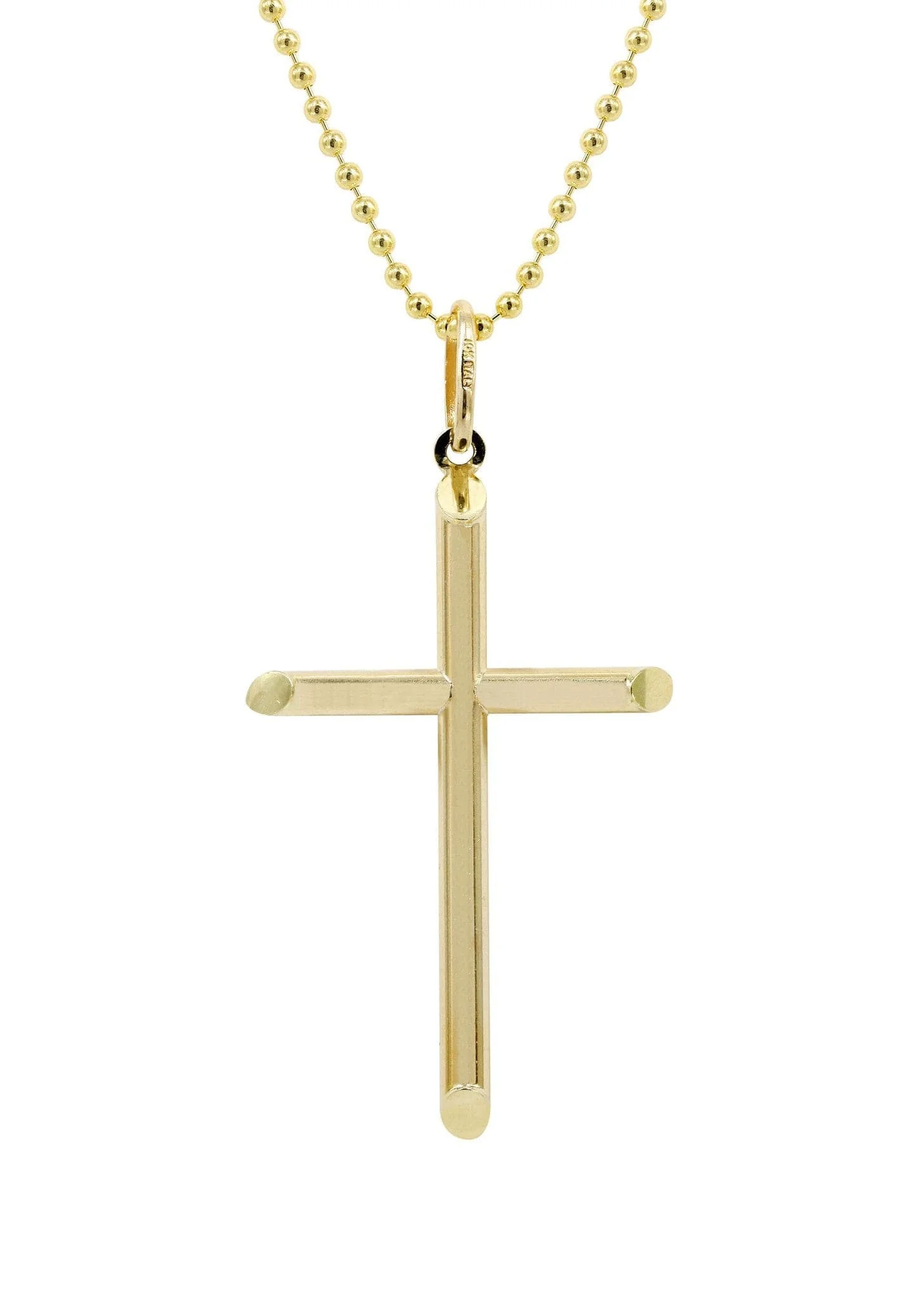 10K Yellow Gold Dog Tag Cross Necklace | Appx. 8.6 Grams - Image 3