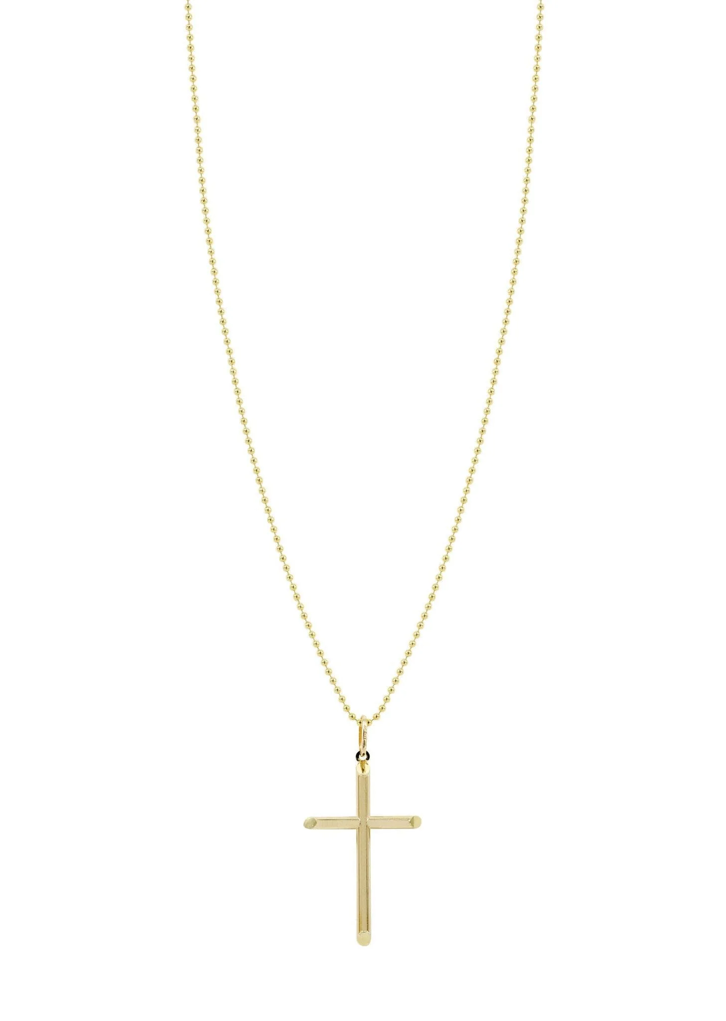 10K Yellow Gold Dog Tag Cross Necklace | Appx. 8.6 Grams - Image 5
