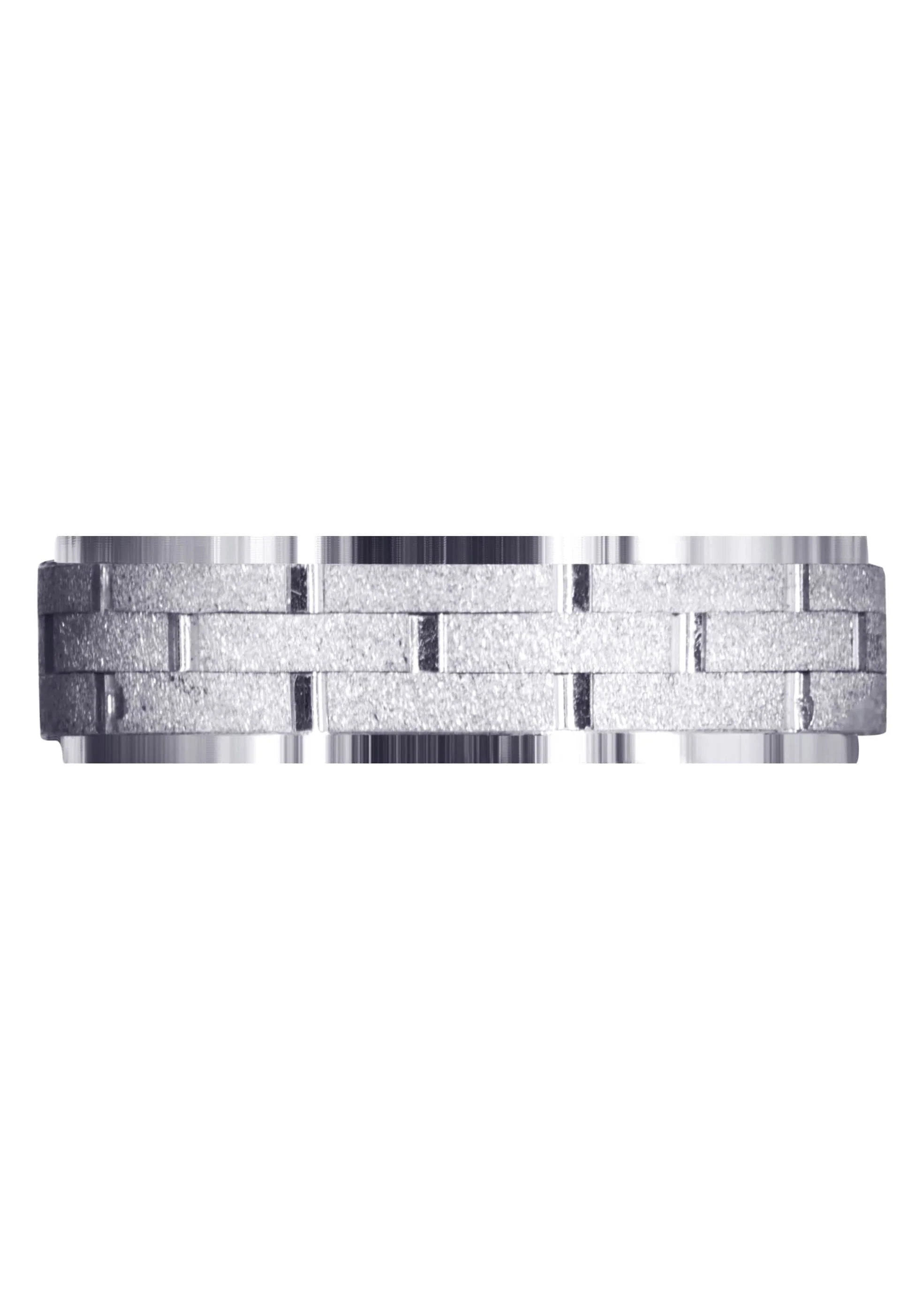 Fancy Carved Contemporary Mens Wedding Band | Stone Finish (William) - Image 2