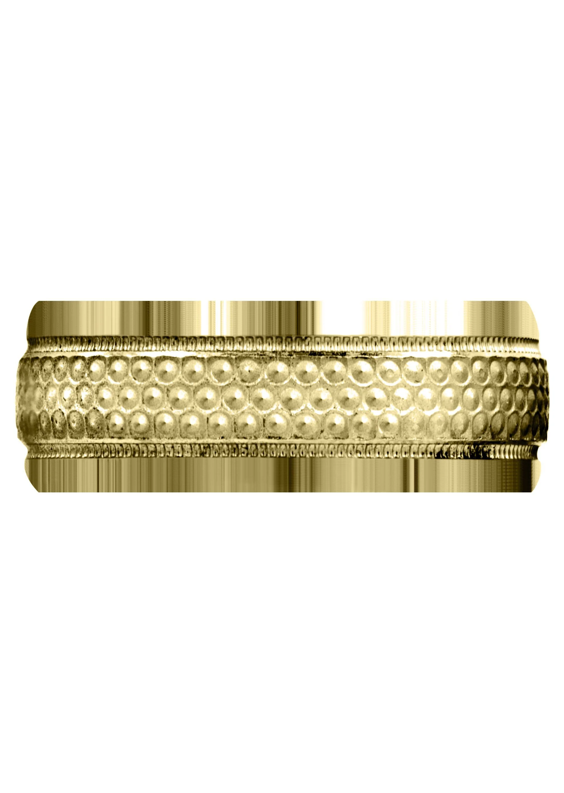Yellow Gold Fancy Carved Contemporary Mens Wedding Band | GB / High Polish Finish (Brody) - Image 2