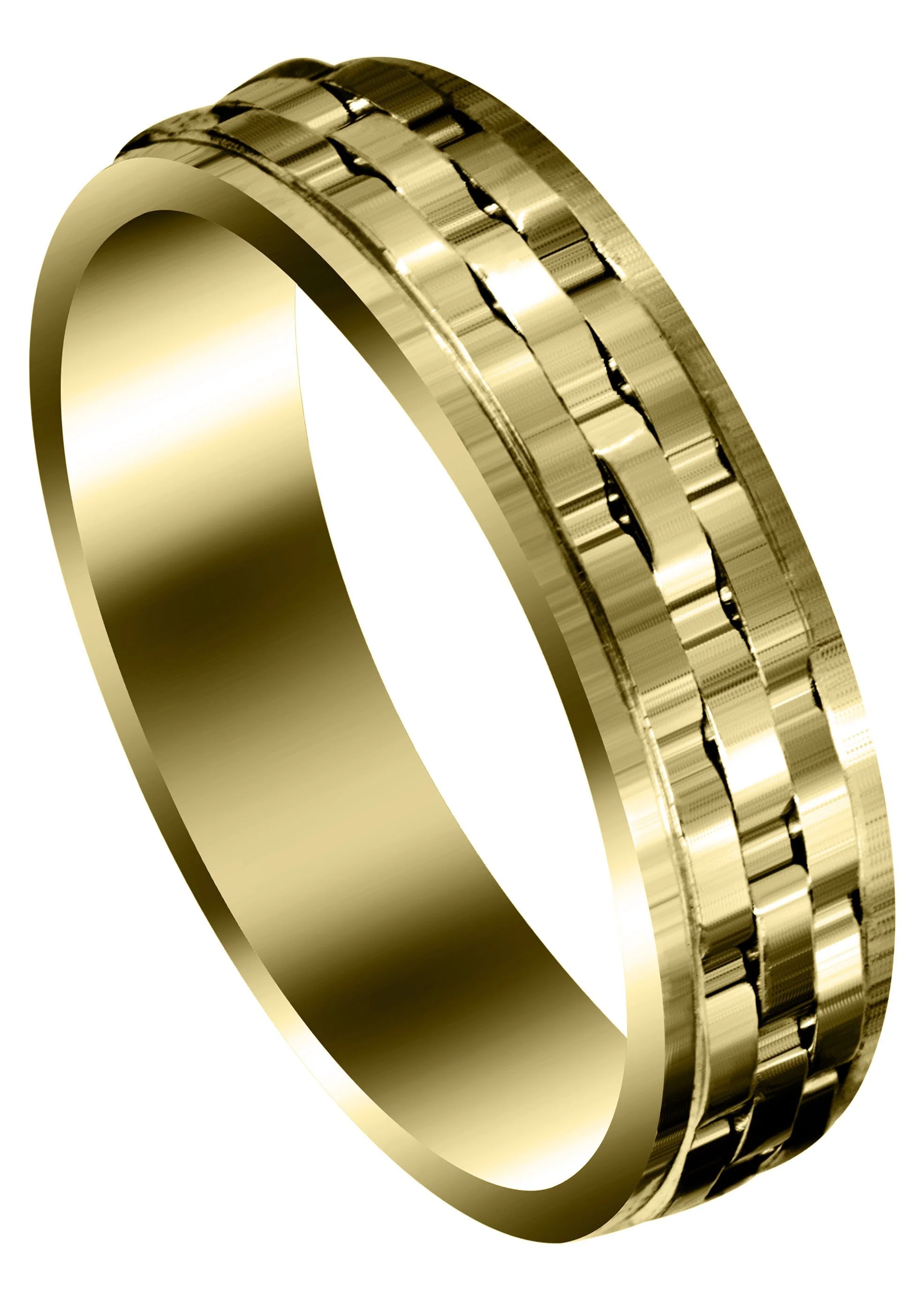 Yellow Gold Contemporary Unique Mens Wedding Band | Wire Matt Finish (Daniel)