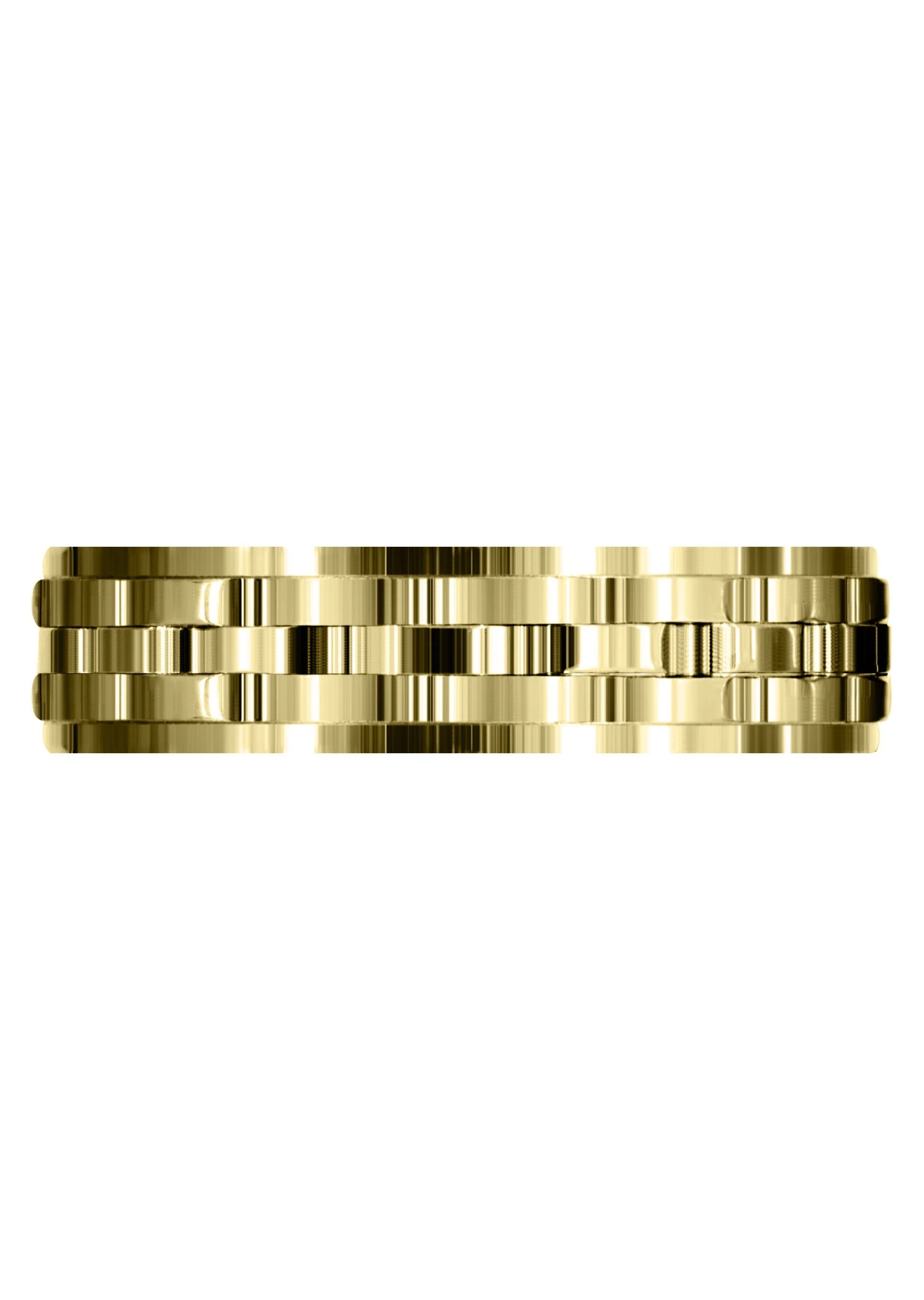 Yellow Gold Contemporary Unique Mens Wedding Band | Wire Matt Finish (Daniel) - Image 2