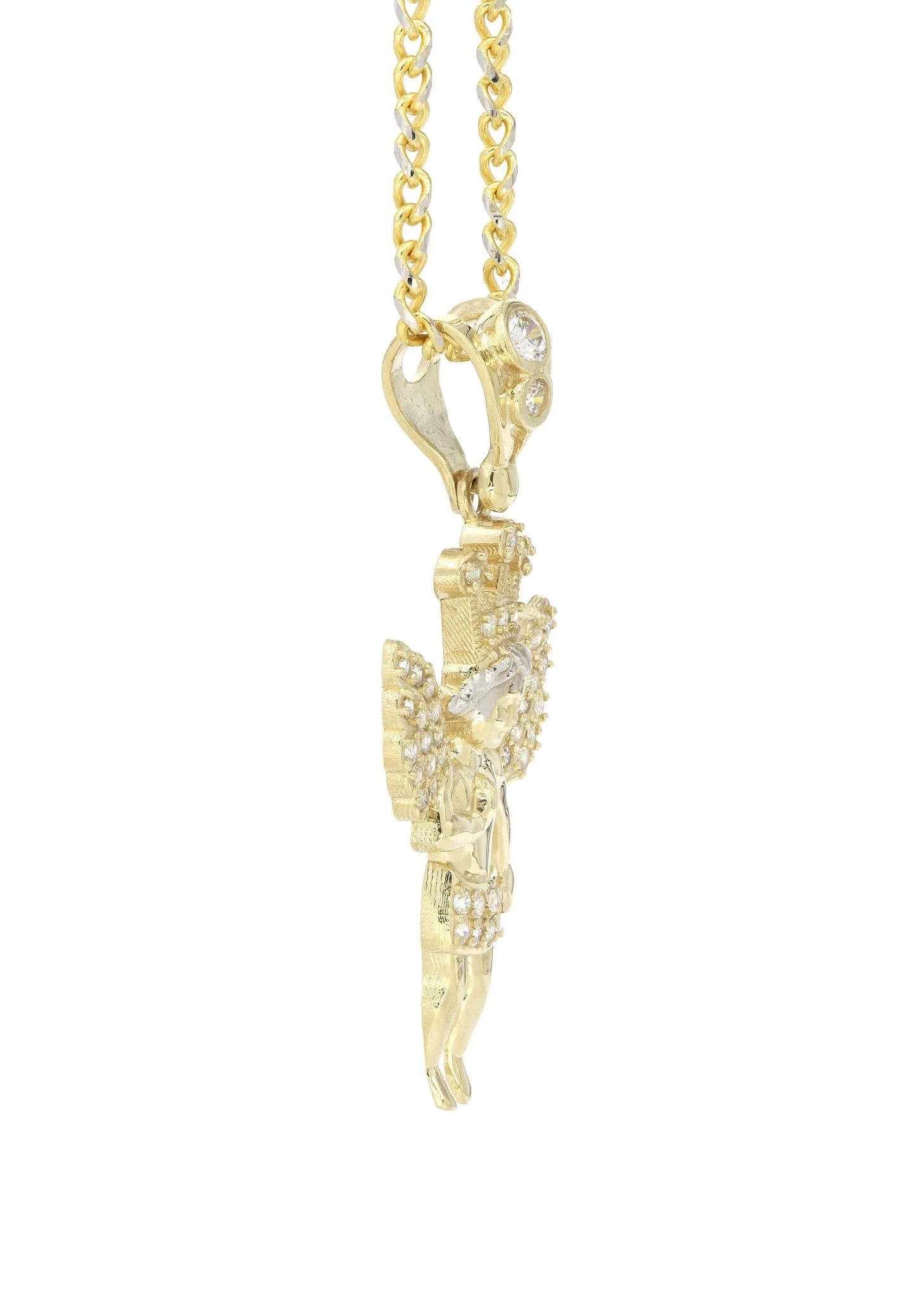 10K Yellow Gold Fancy Link Angel Necklace| Appx. 10 Grams - Image 4