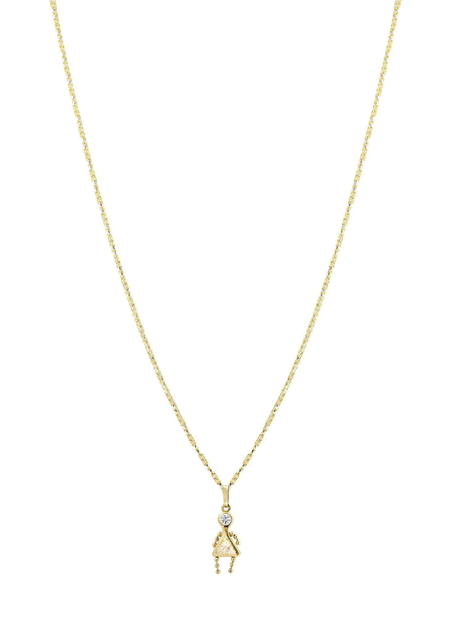 10K Yellow Gold Fancy Link  Children Necklace | Appx. 5.3 Grams - Image 5