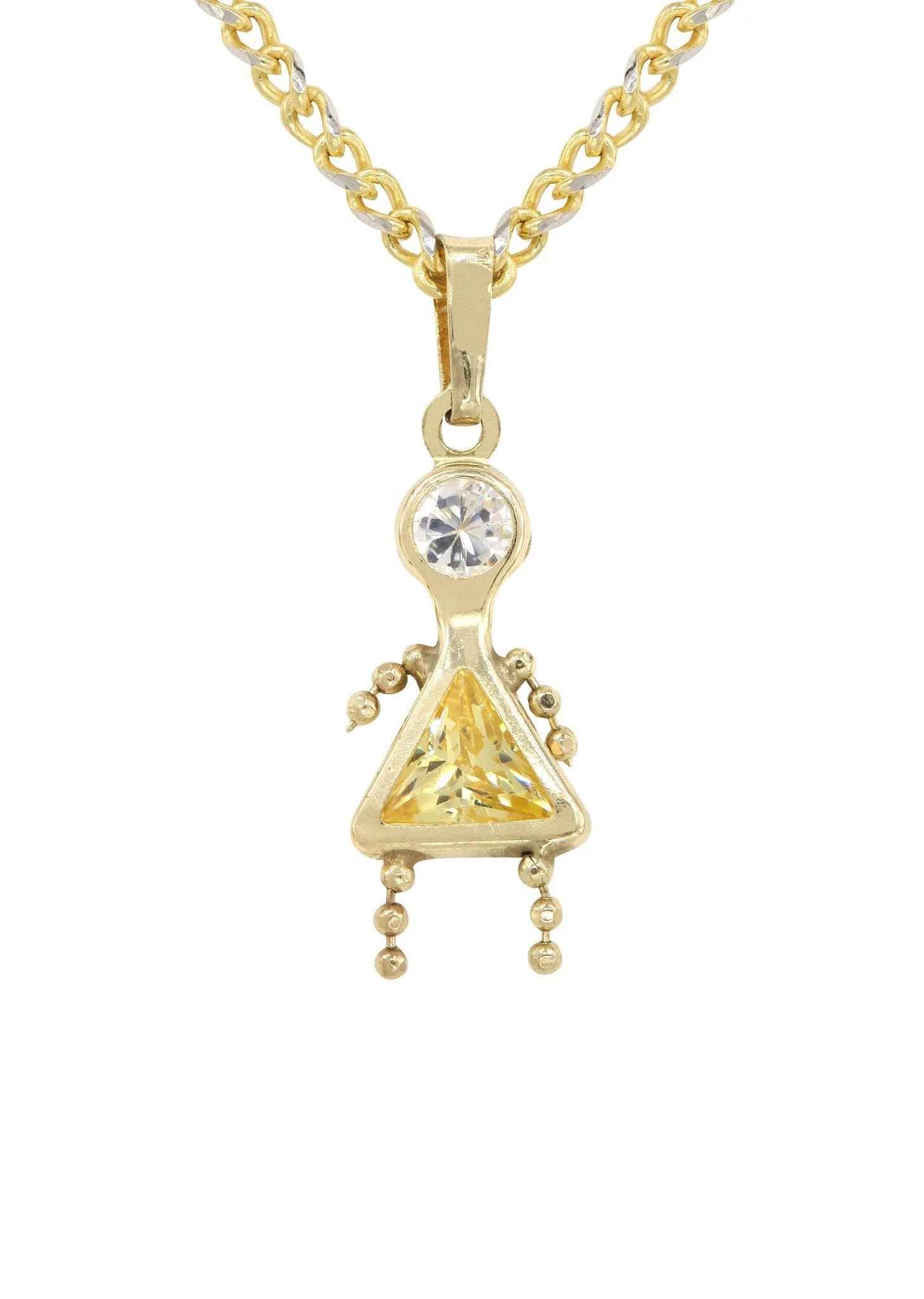 10K Yellow Gold Fancy Link  Children Necklace | Appx. 7.8 Grams - Image 2