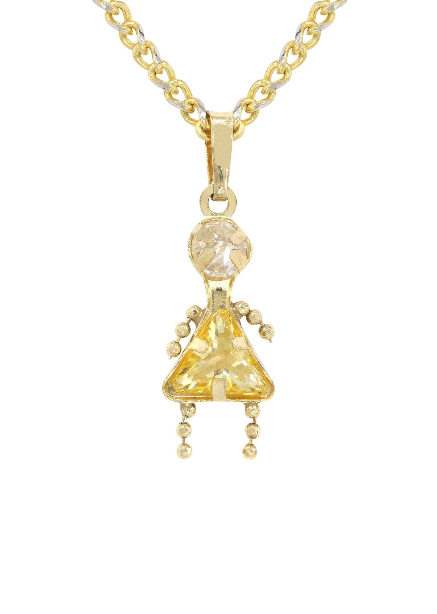 10K Yellow Gold Fancy Link  Children Necklace | Appx. 7.8 Grams - Image 3