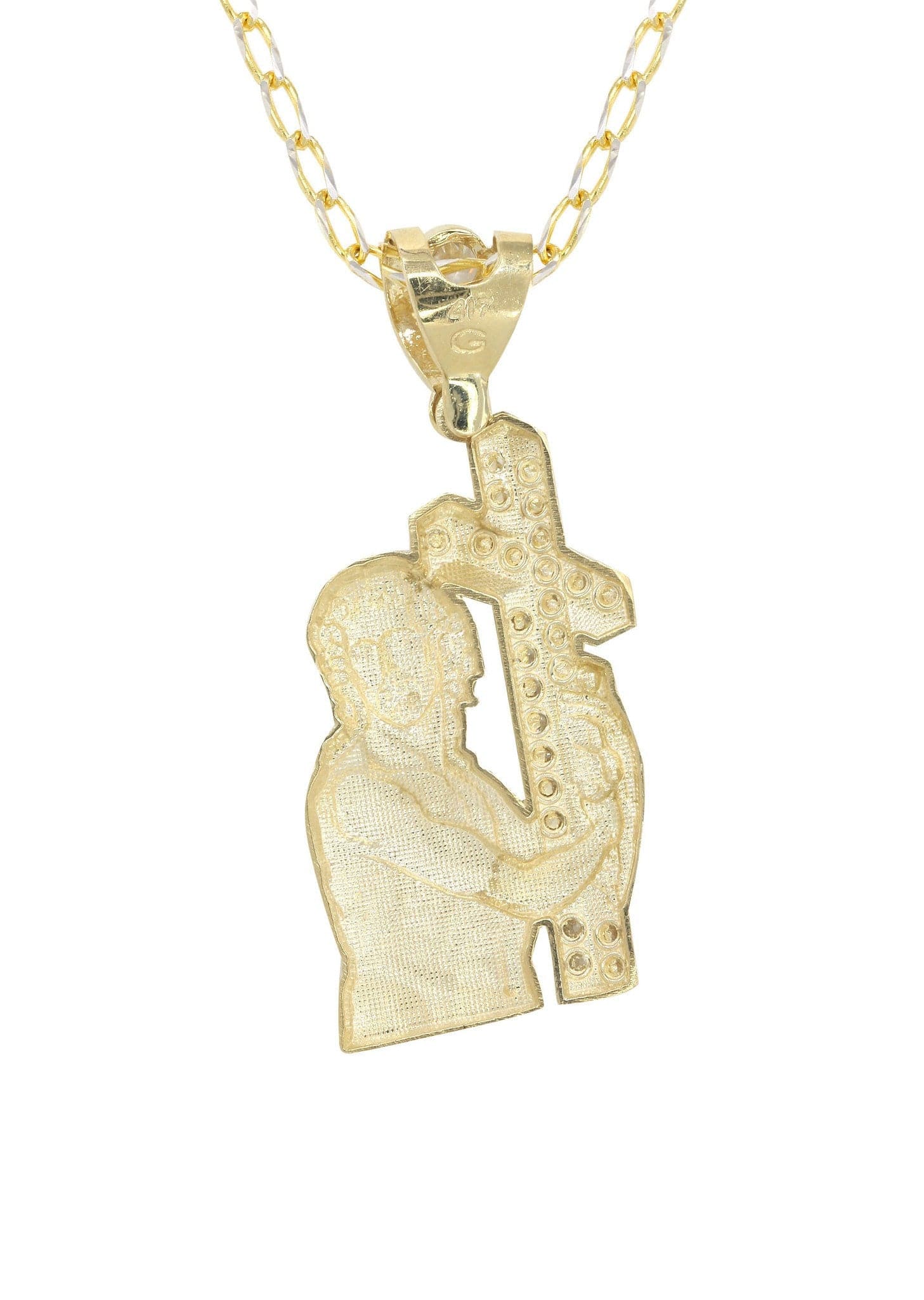 10K Yellow Gold Fancy Link  Jesus Piece Chain | Appx. 14.6 Grams - Image 2