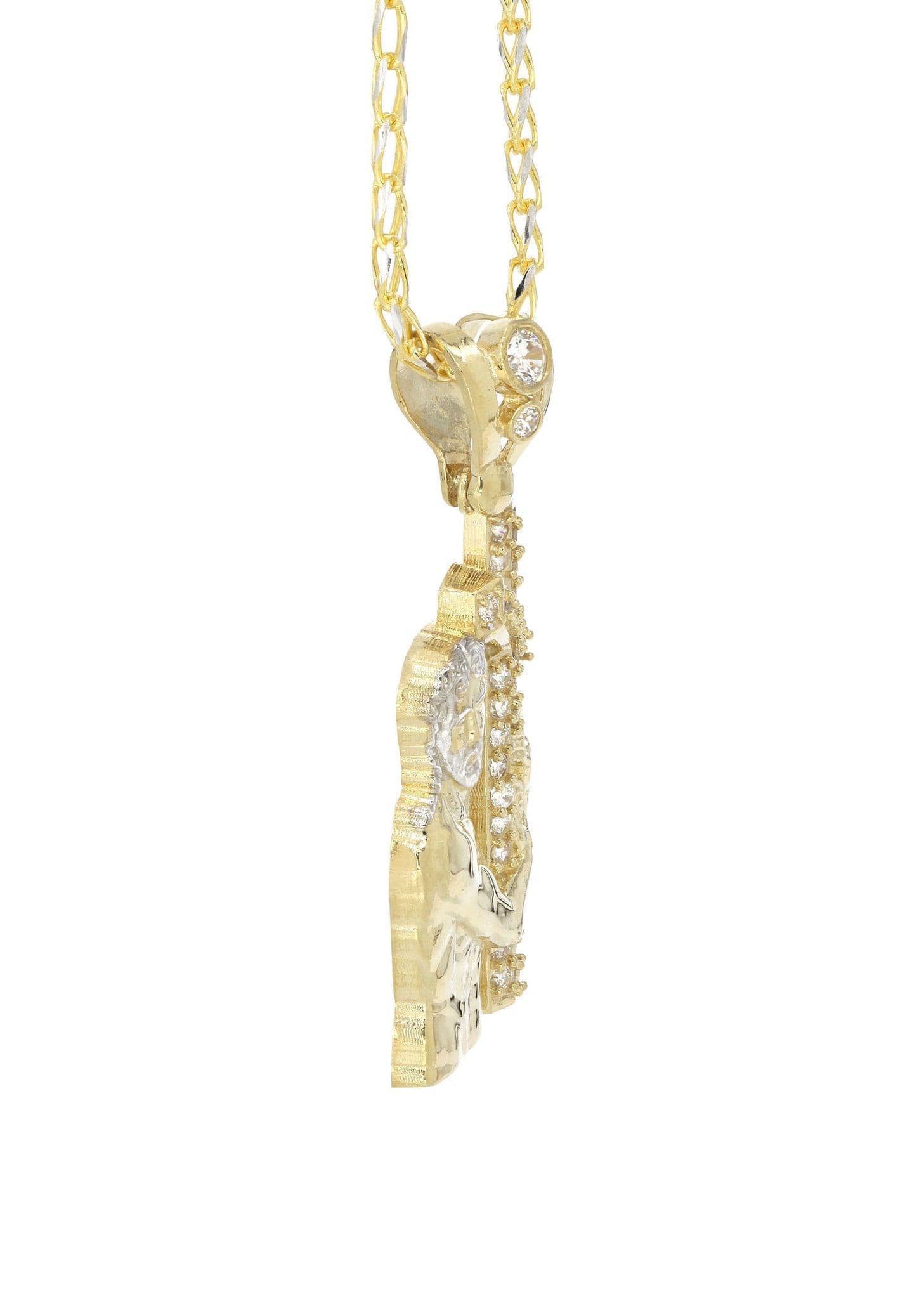 10K Yellow Gold Fancy Link  Jesus Piece Chain | Appx. 14.6 Grams - Image 4