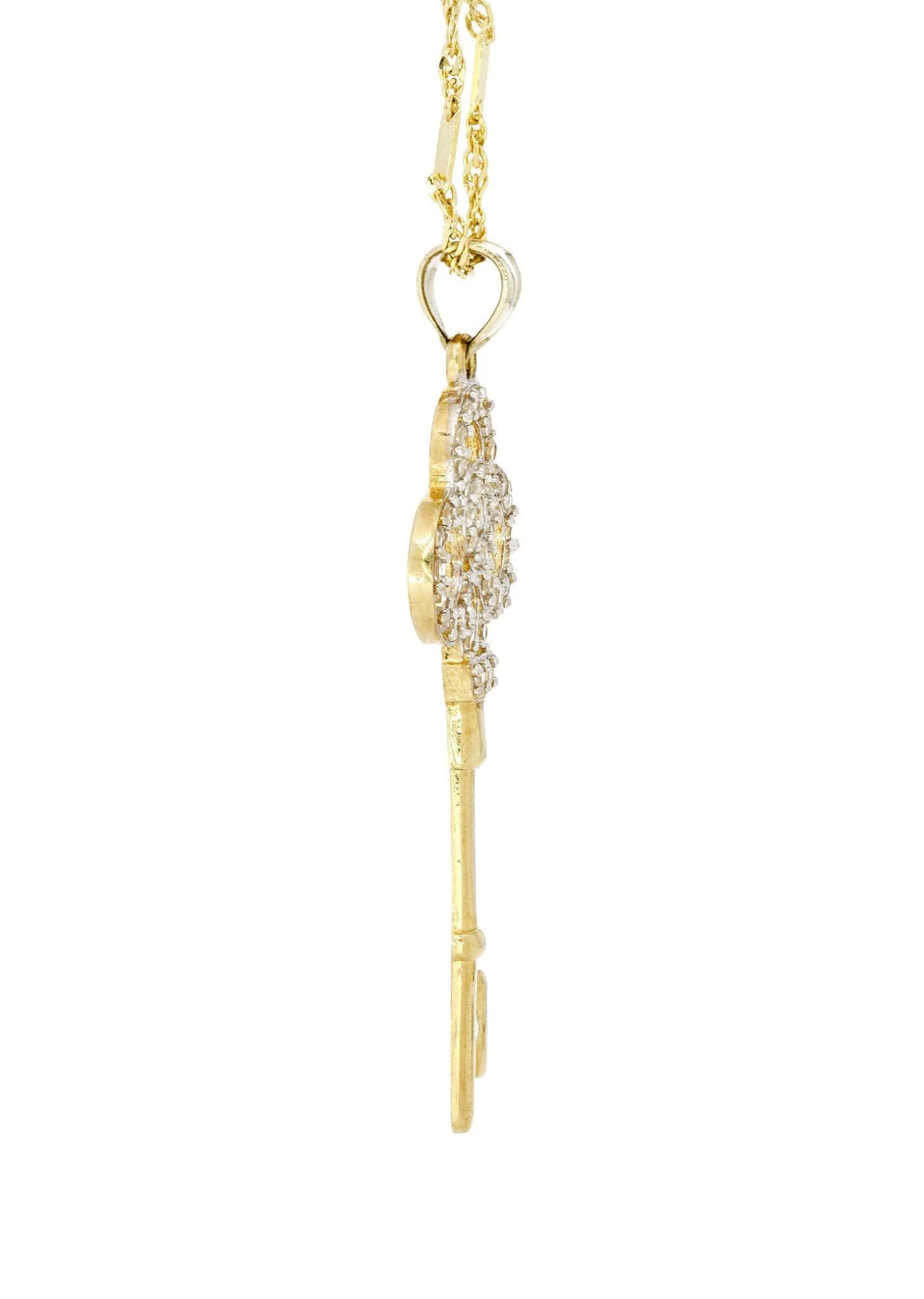 10K Yellow Gold Fancy Link Key Necklace | Appx. 5.2 Grams - Image 4