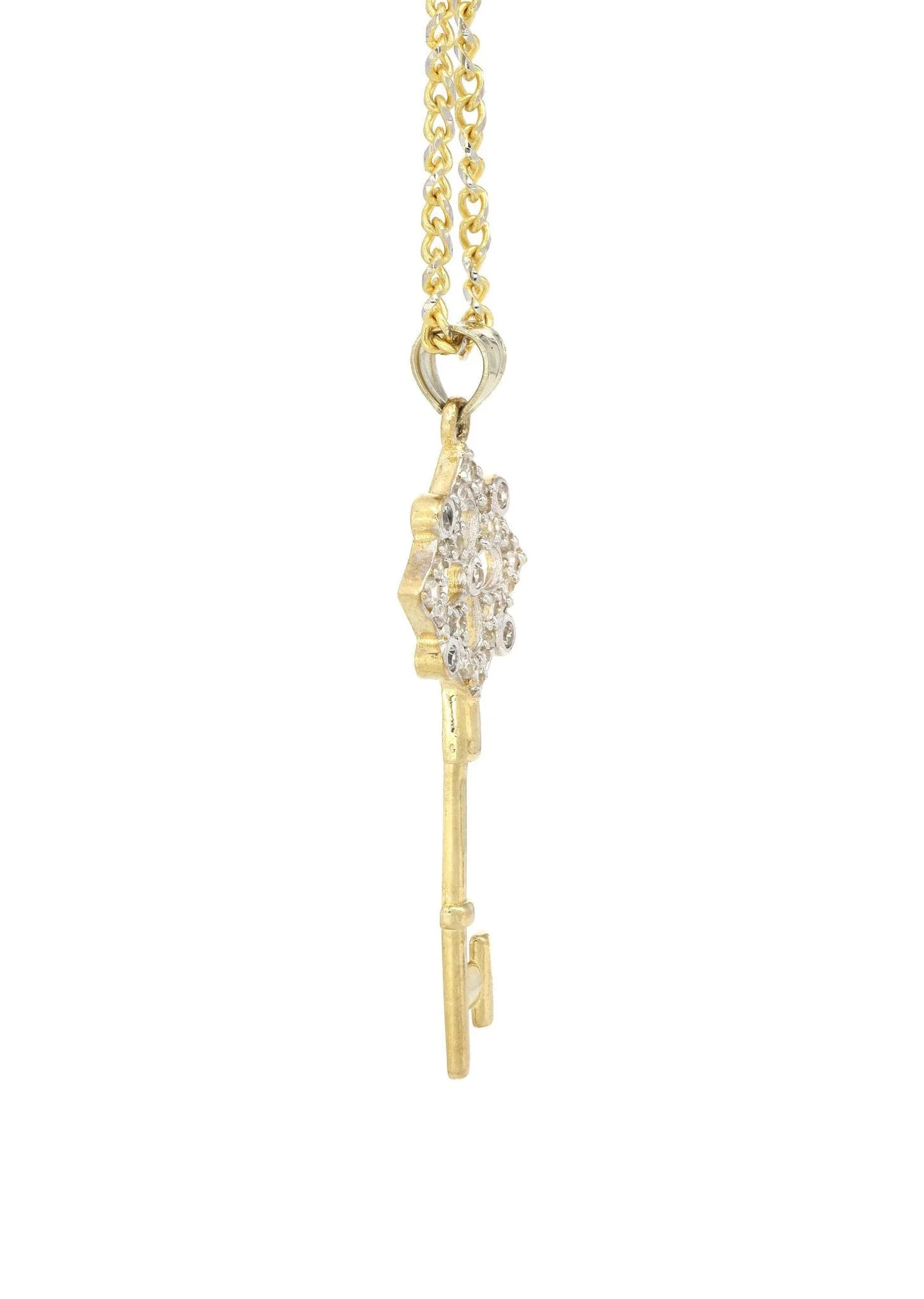 10K Yellow Gold Fancy Link Key Necklace | Appx. 9.3 Gram - Image 4