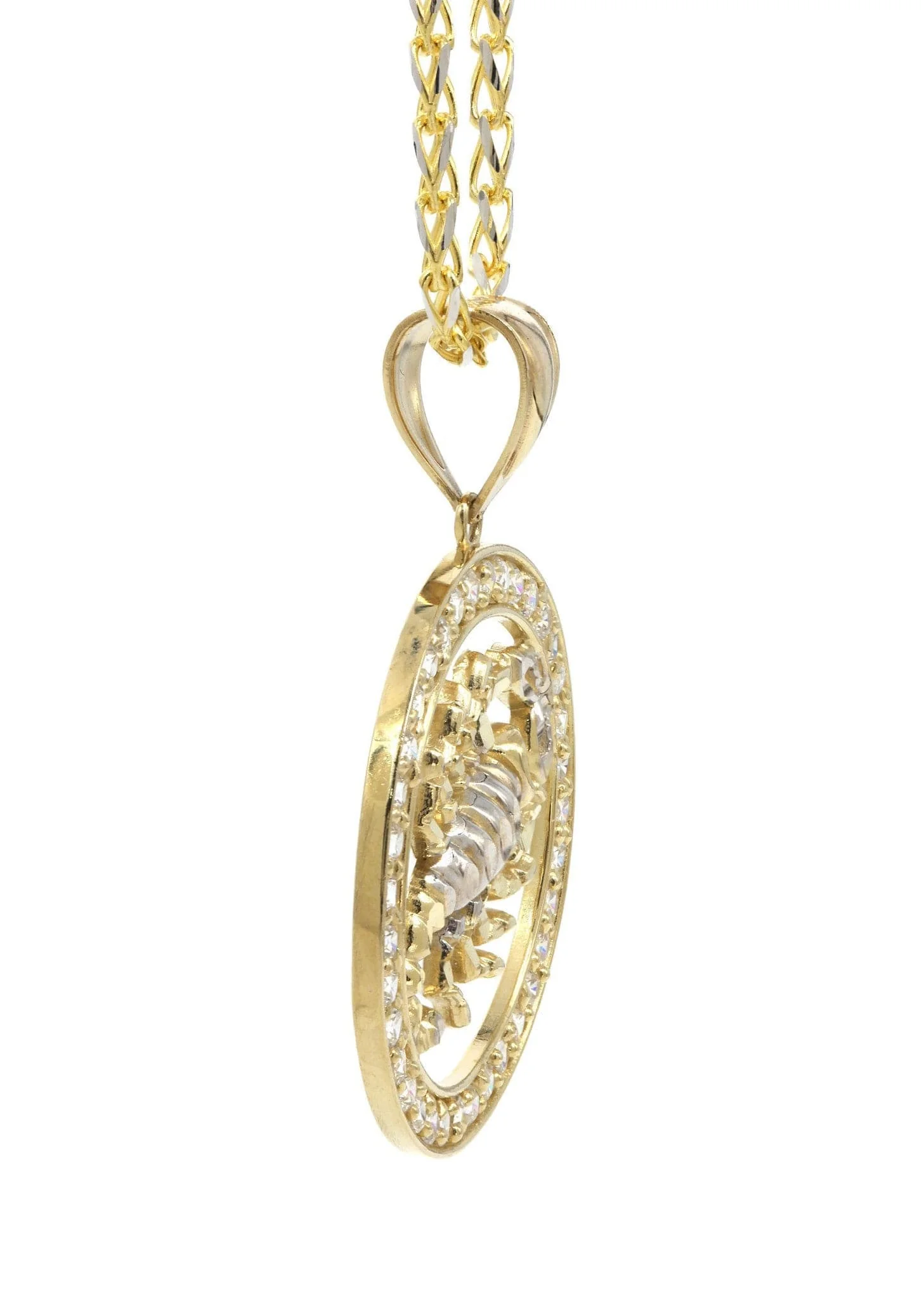 10K Yellow Gold Fancy Link Scorpio Necklace | Appx. 14.5 Grams - Image 4