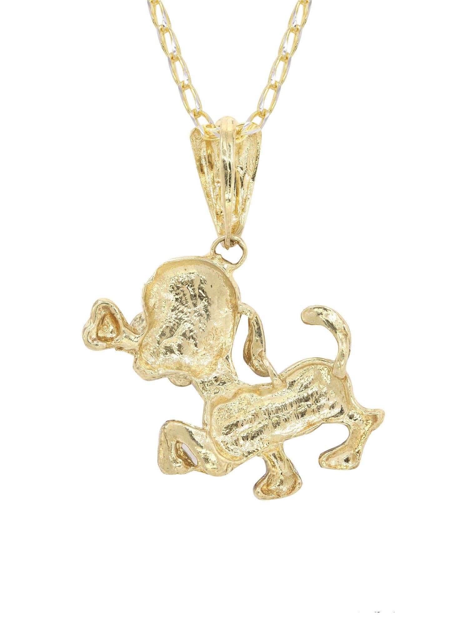 10K Yellow Gold Fancy Link Dog Necklace | Appx. 18.5 Grams - Image 3