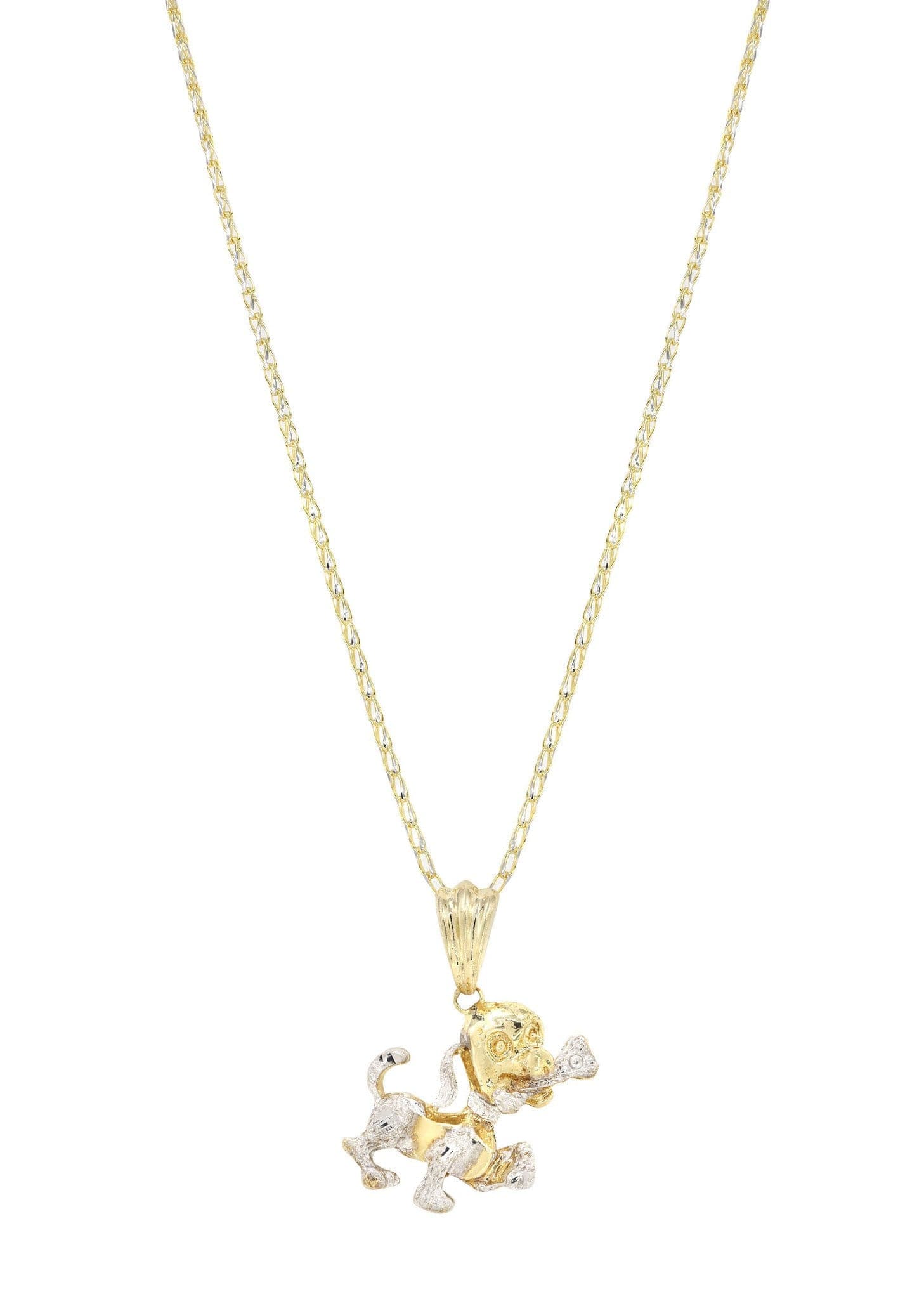 10K Yellow Gold Fancy Link Dog Necklace | Appx. 18.5 Grams - Image 5