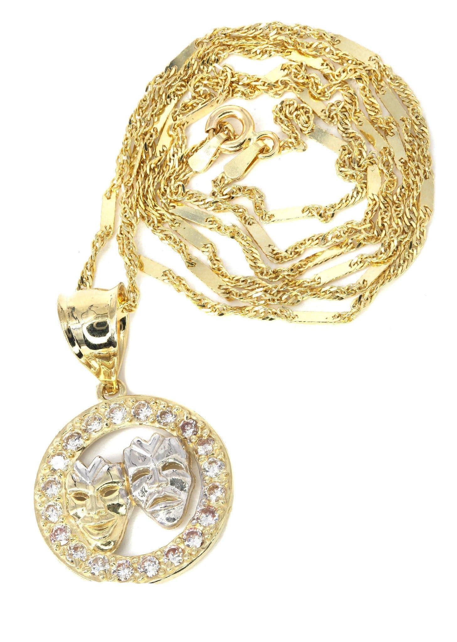 10K Yellow Gold Fancy Link Theater Necklace | Appx. 5.8 Grams