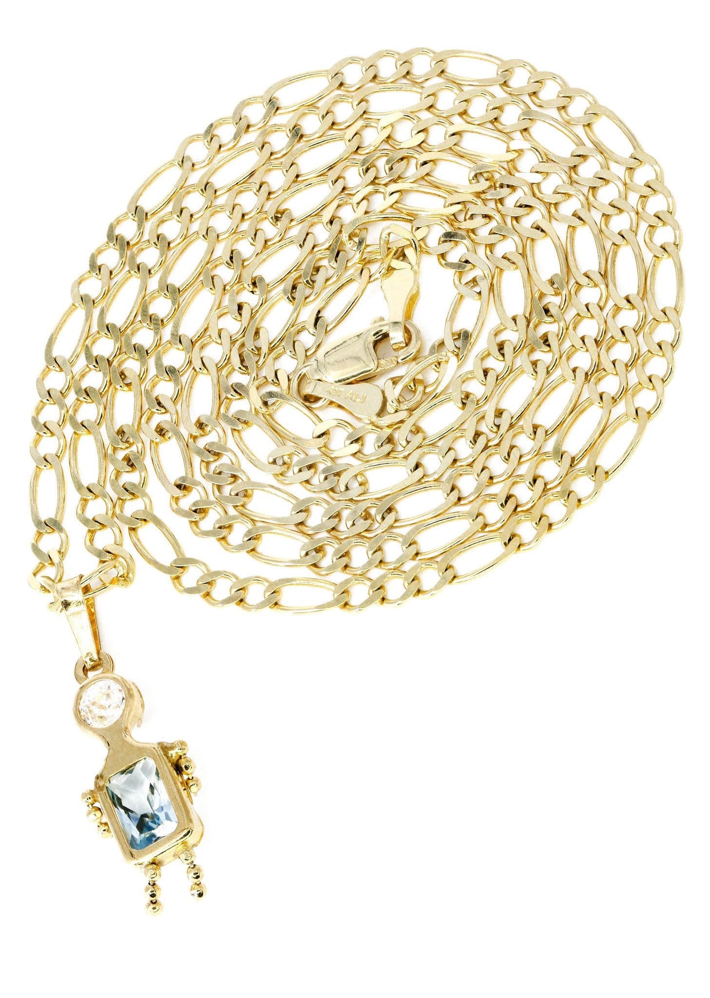 10K Yellow Gold Figaro  Children Necklace | Appx. 5.8 Grams