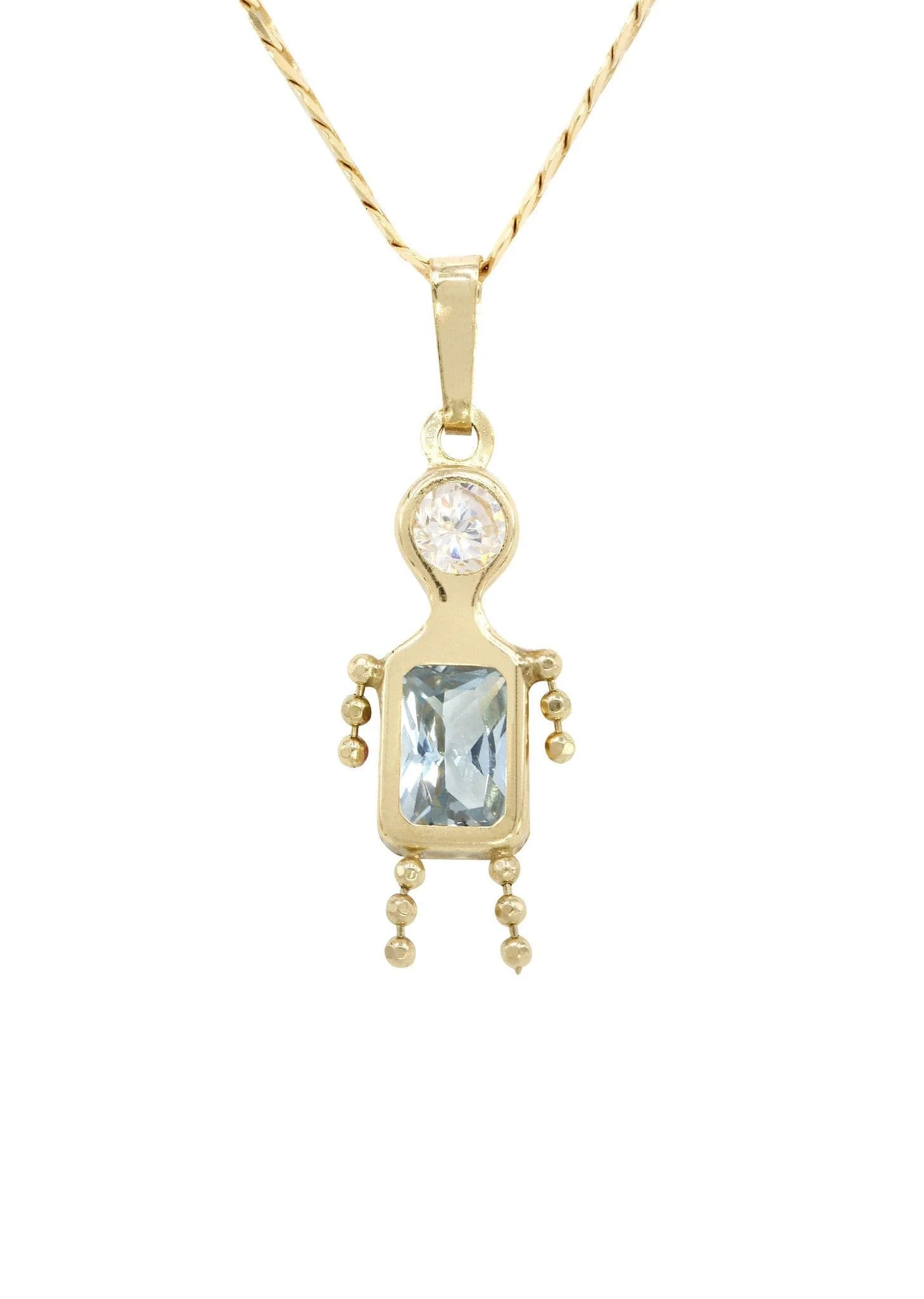 10K Yellow Gold Figaro  Children Necklace | Appx. 5.8 Grams - Image 2