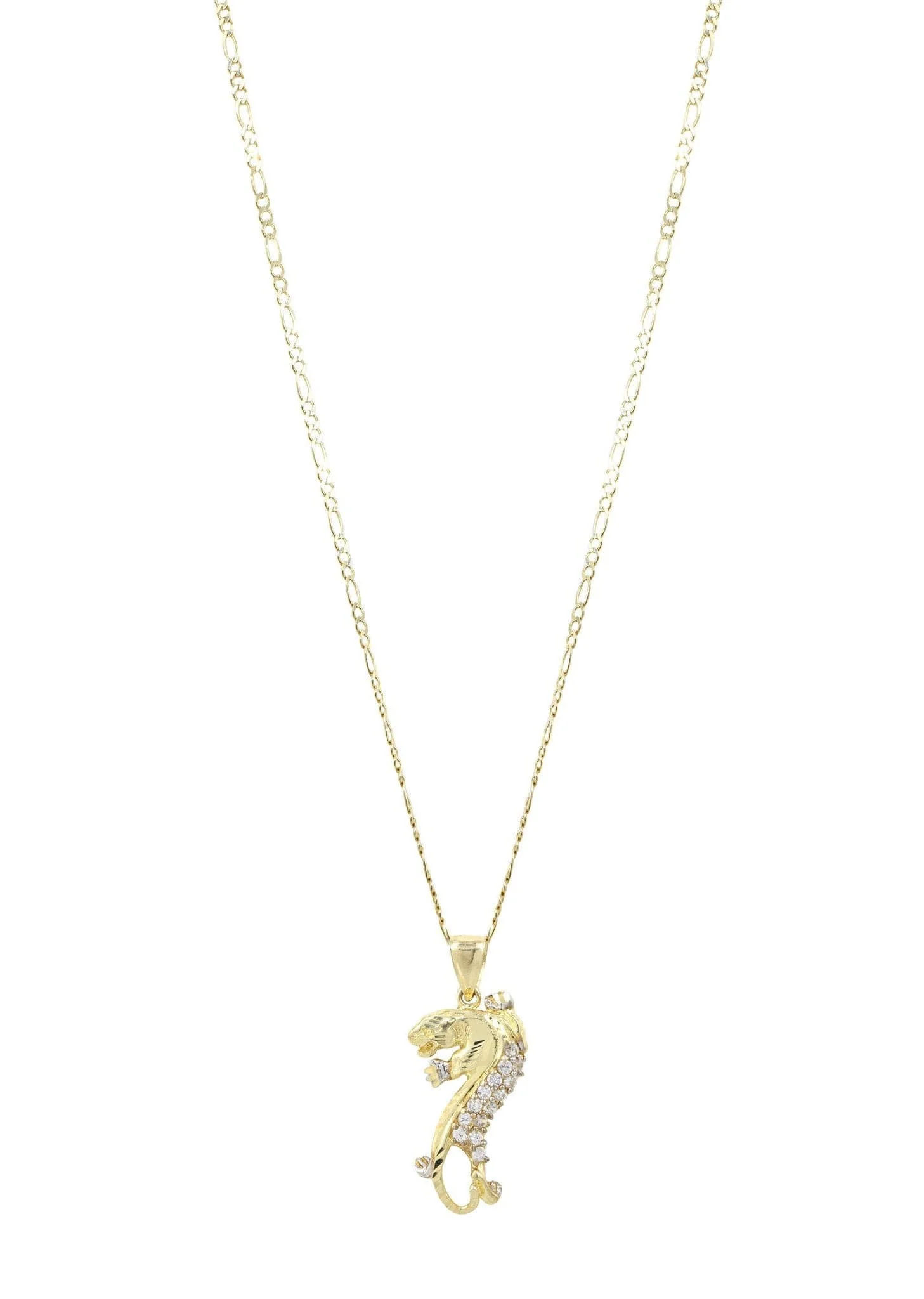 10K Yellow Gold Figaro Tiger Necklace | Appx. 12 Grams - Image 5