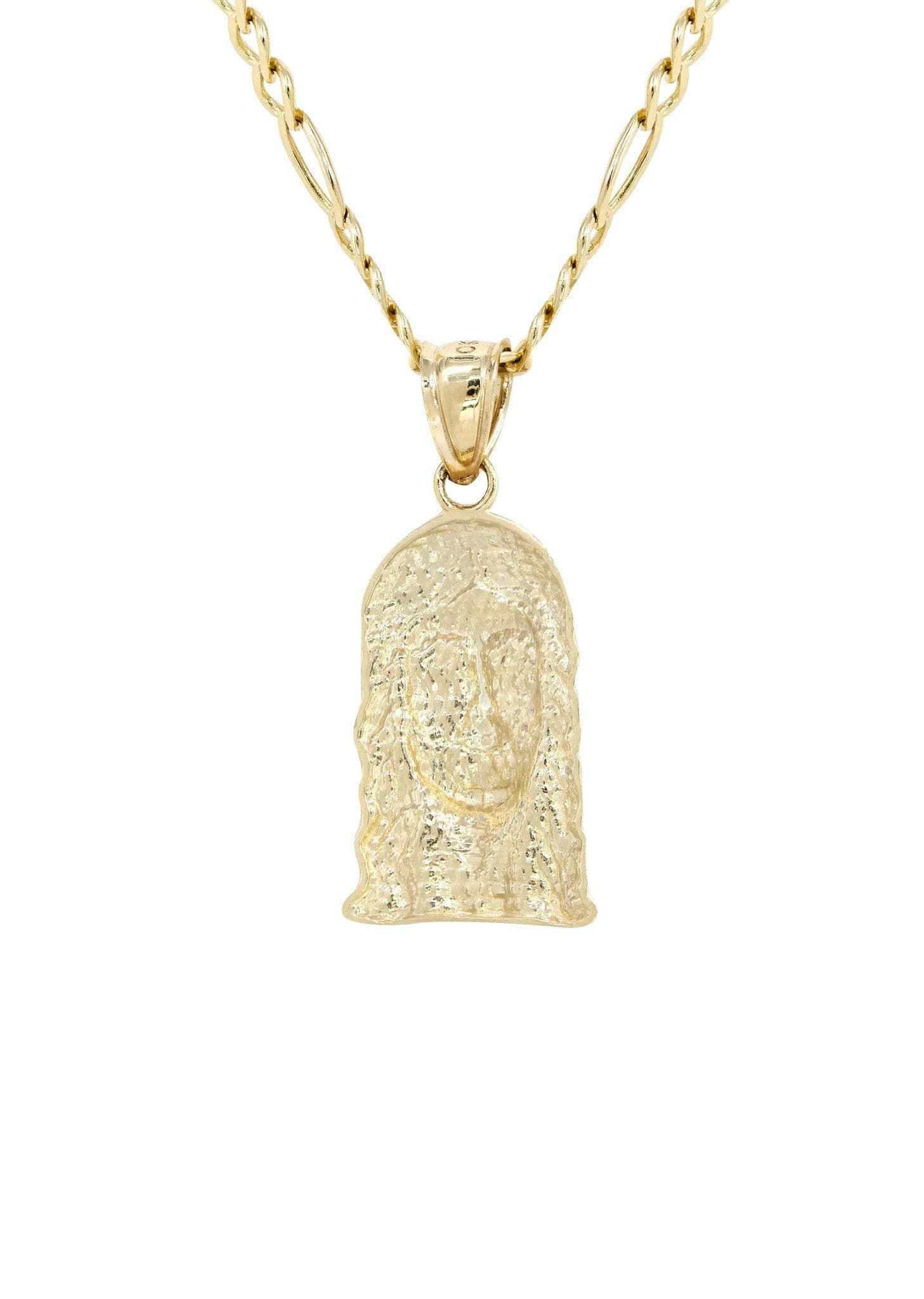 10K Yellow Gold Figaro Jesus Piece Chain | Appx. 6.2 Grams - Image 3