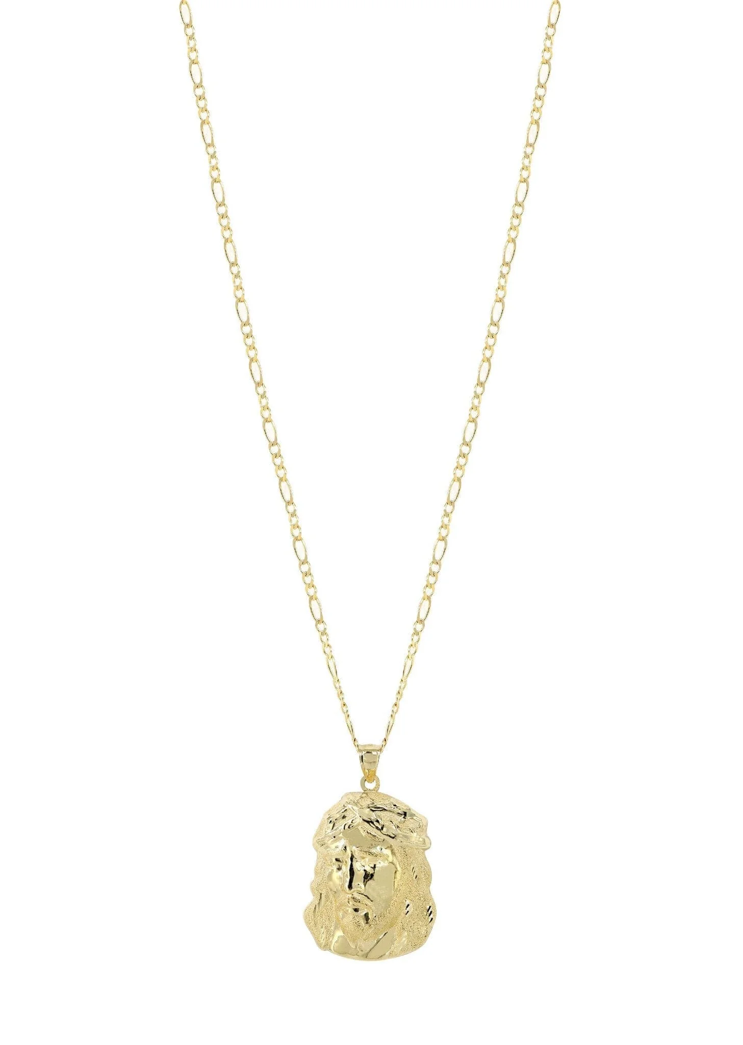 10K Yellow Gold Figaro  Jesus Piece Chain | Appx. 9.6 Grams - Image 5