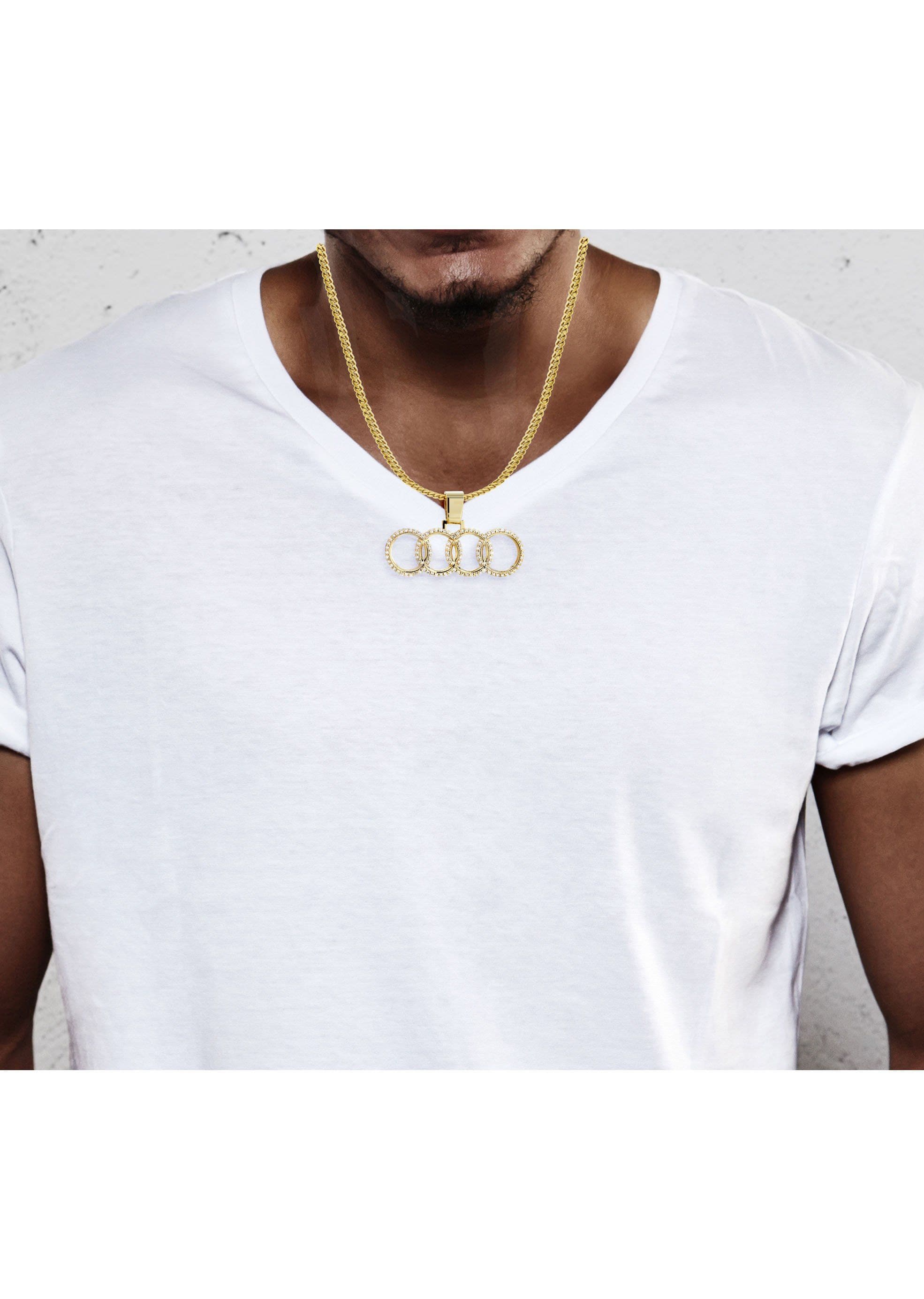 Four Rings Diamond Pendant | 2.20 Carats | Yellow Gold | 10 Grams - Image 4