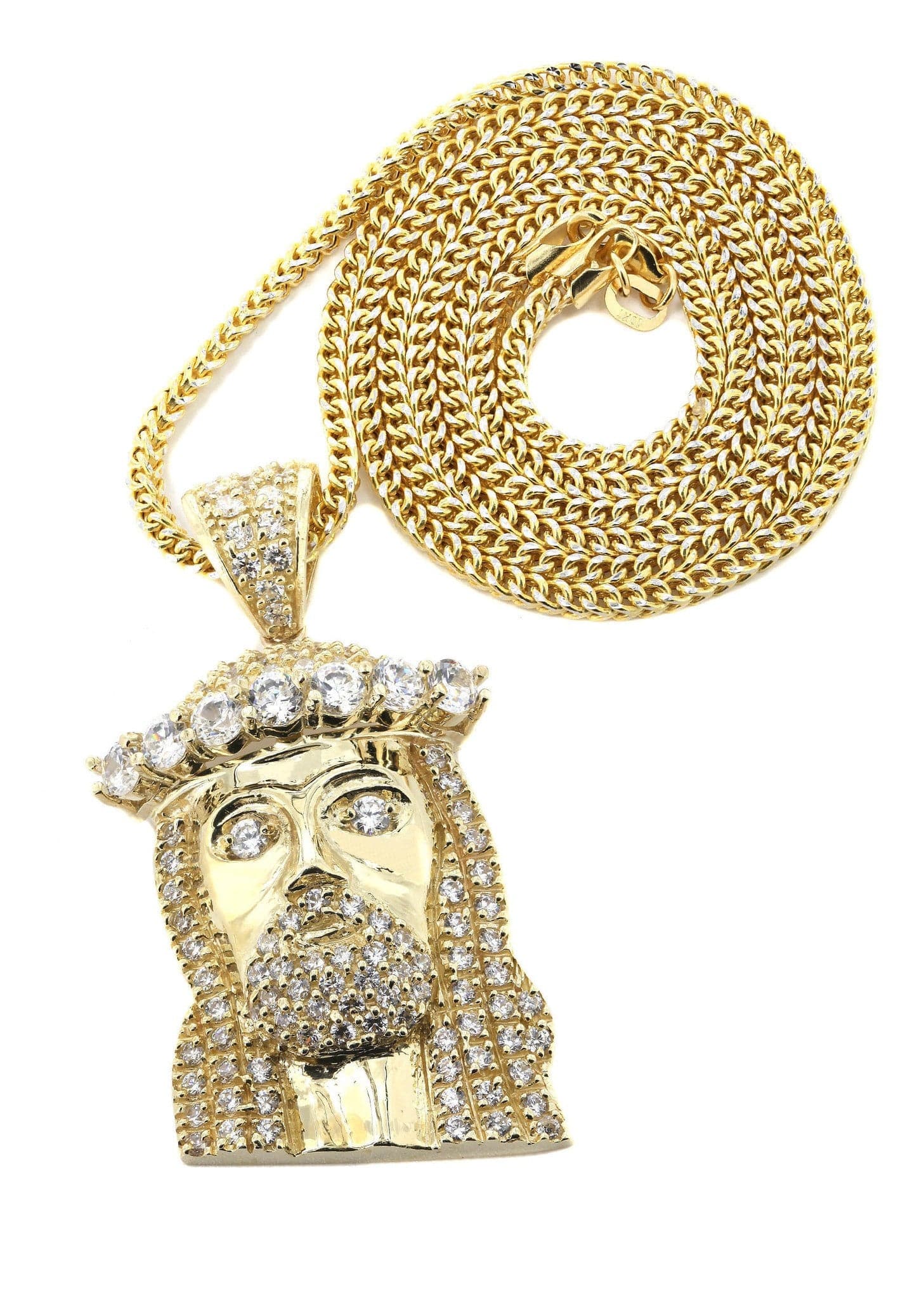 10K Yellow Gold Jesus Piece Chain | Appx. 23.2 Grams
