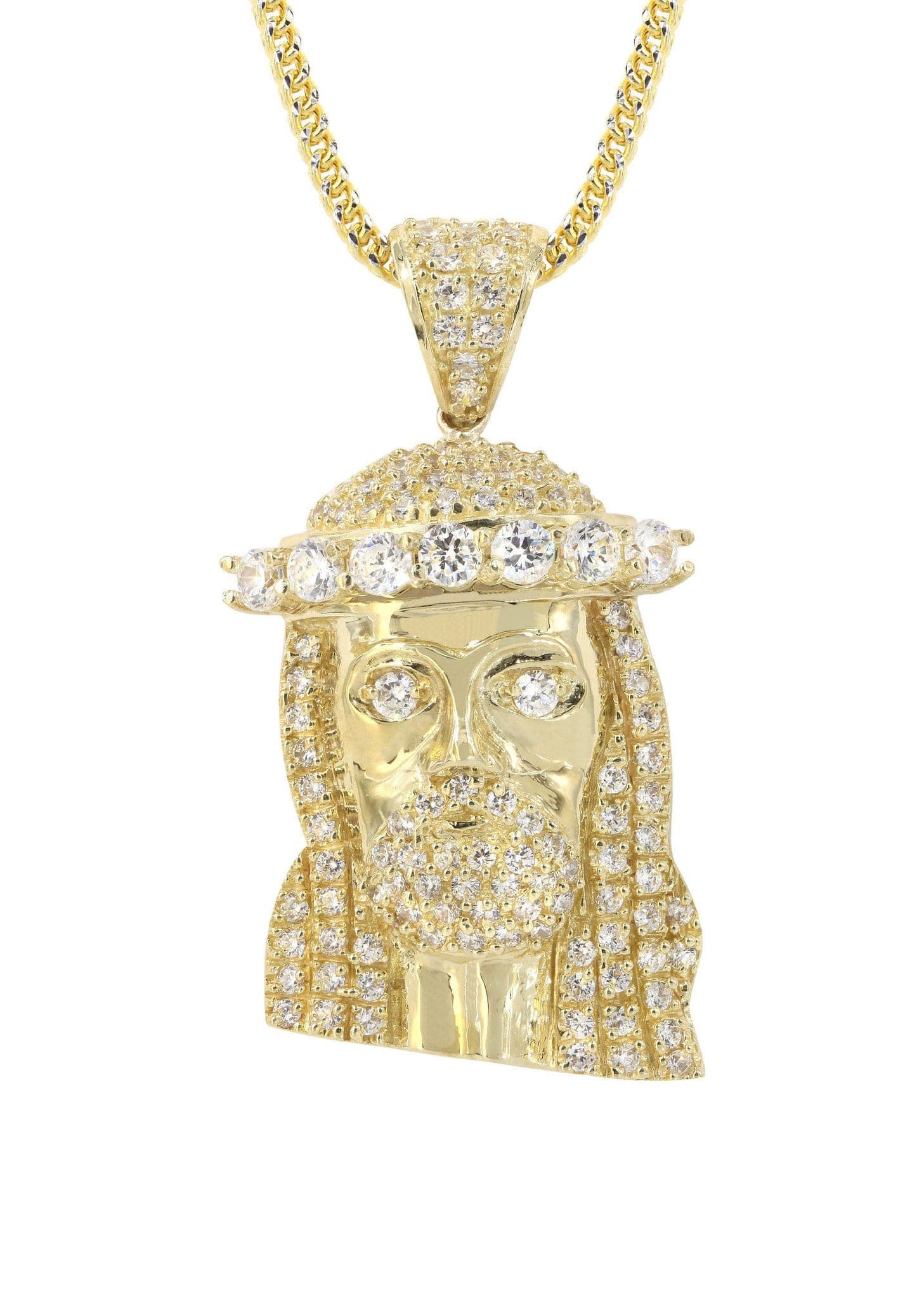 10K Yellow Gold Jesus Piece Chain | Appx. 23.2 Grams - Image 2