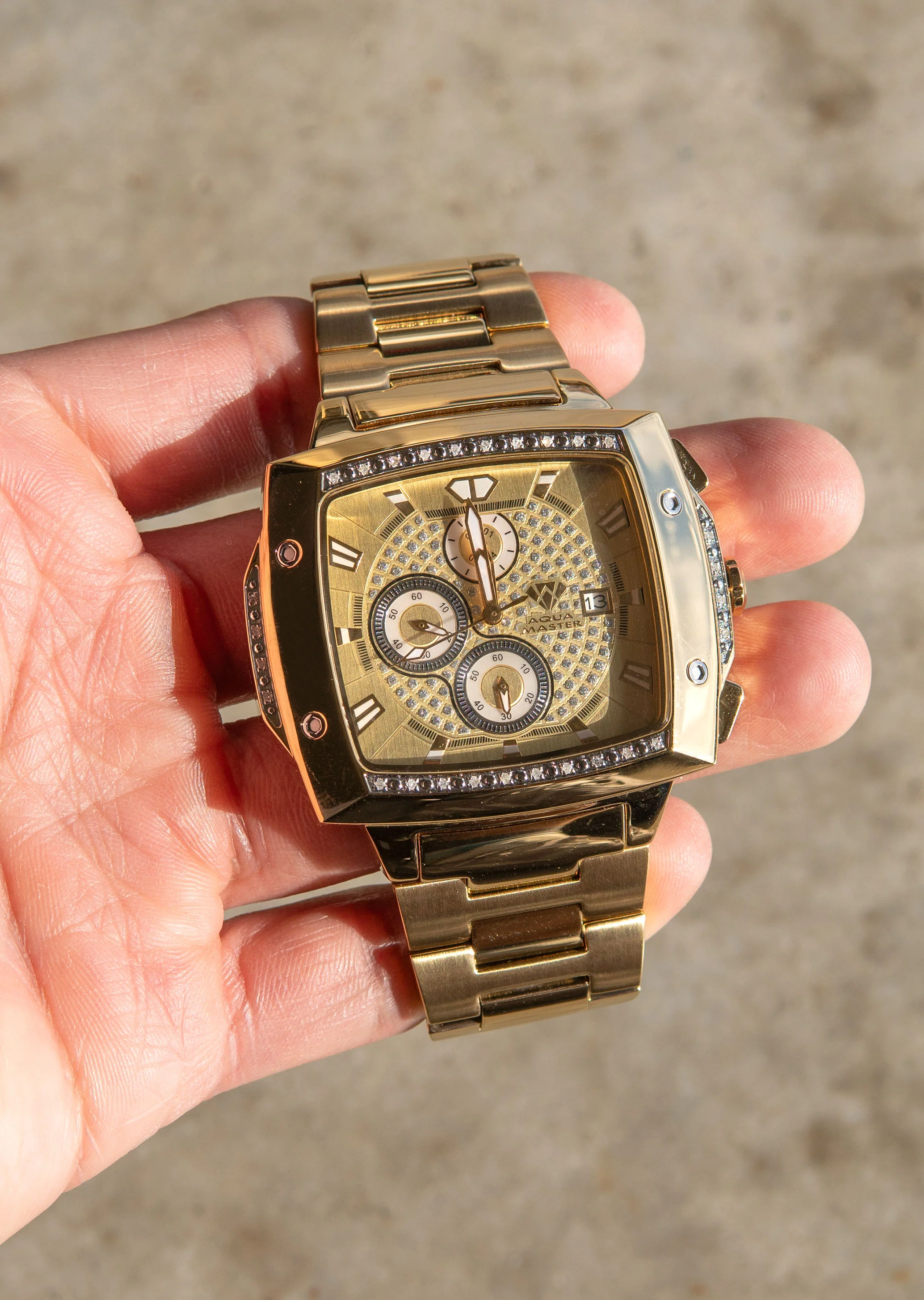 Mens Yellow Gold Tone Diamond Watch | Appx. 0.28 Carats - Image 5