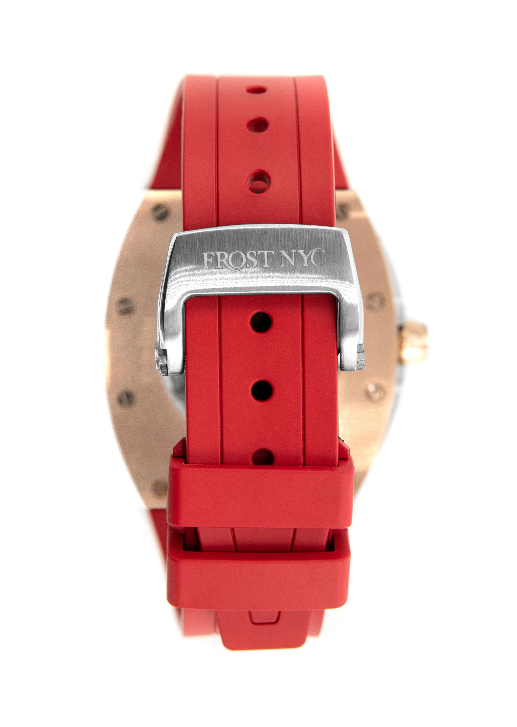Frost NYC Mens Watch - Automatic Skeleton Rose Sport Watch | FRST-01-RC | Red - Image 7