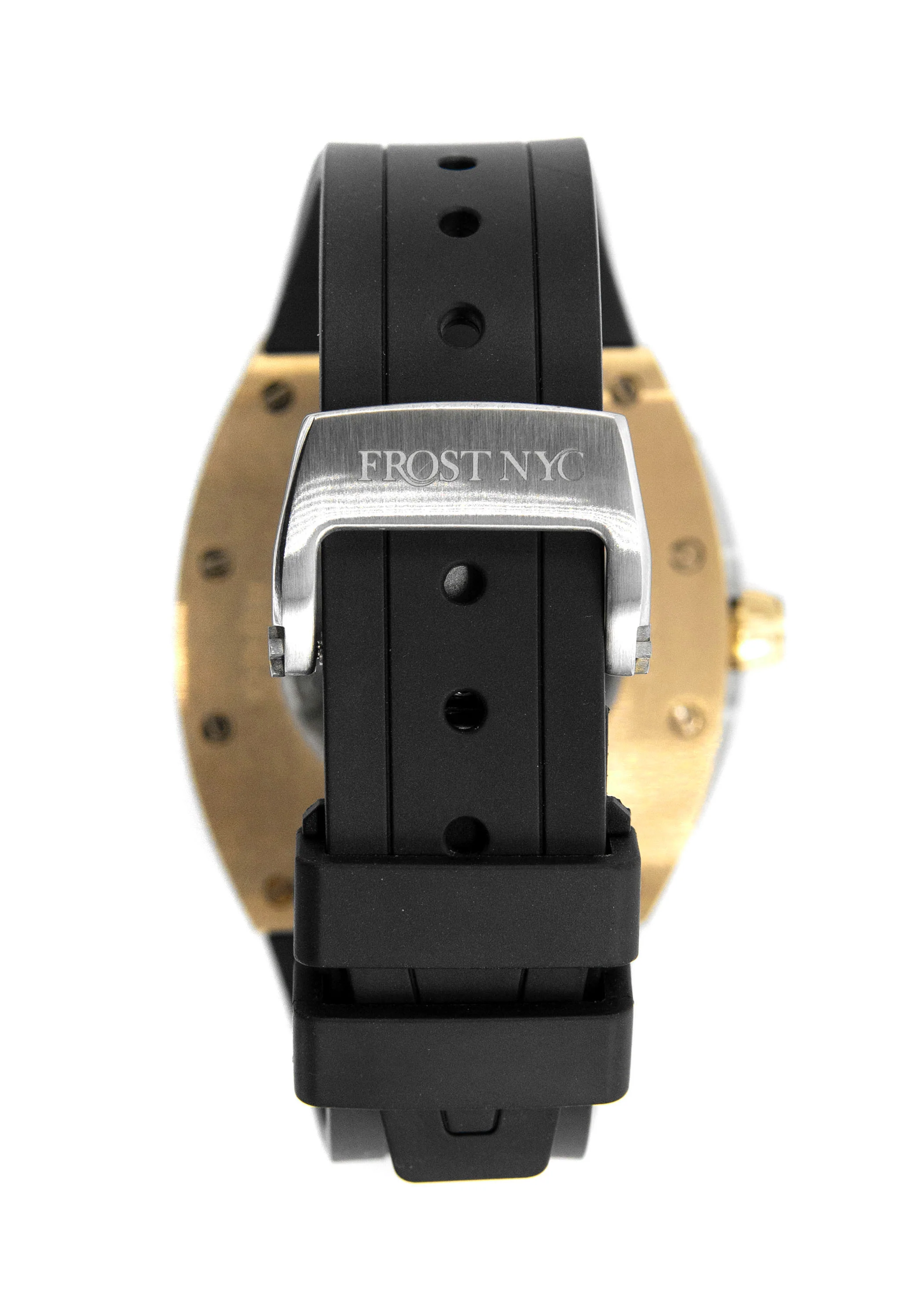 Frost NYC Mens Watch - Automatic  Skeleton Sport Gold Watch | FRST-01-CY| Black - Image 7
