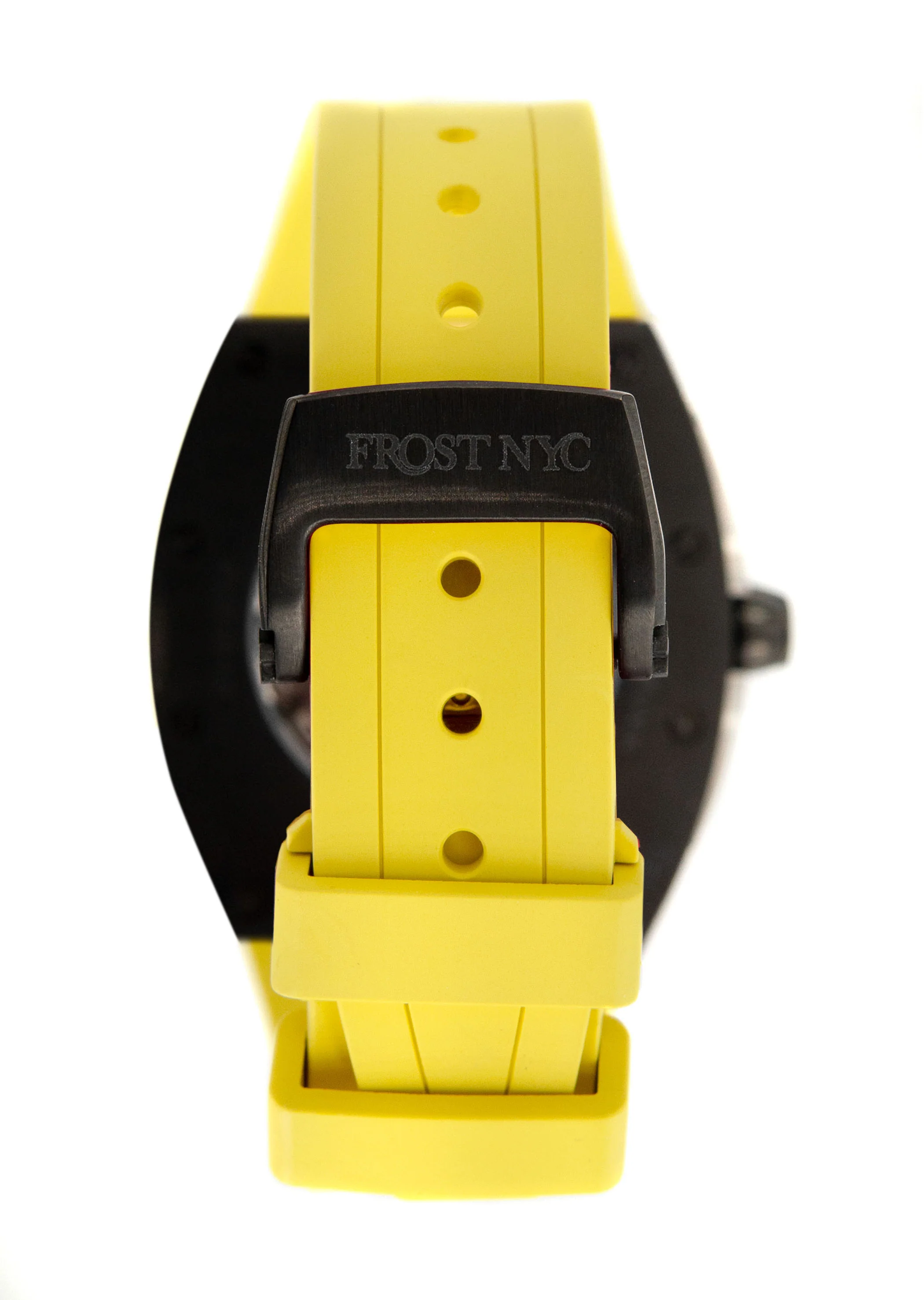 Frost NYC Mens Watch - Automatic Skeleton Sport Black Watch | FRST-01-SB| Yellow - Image 7