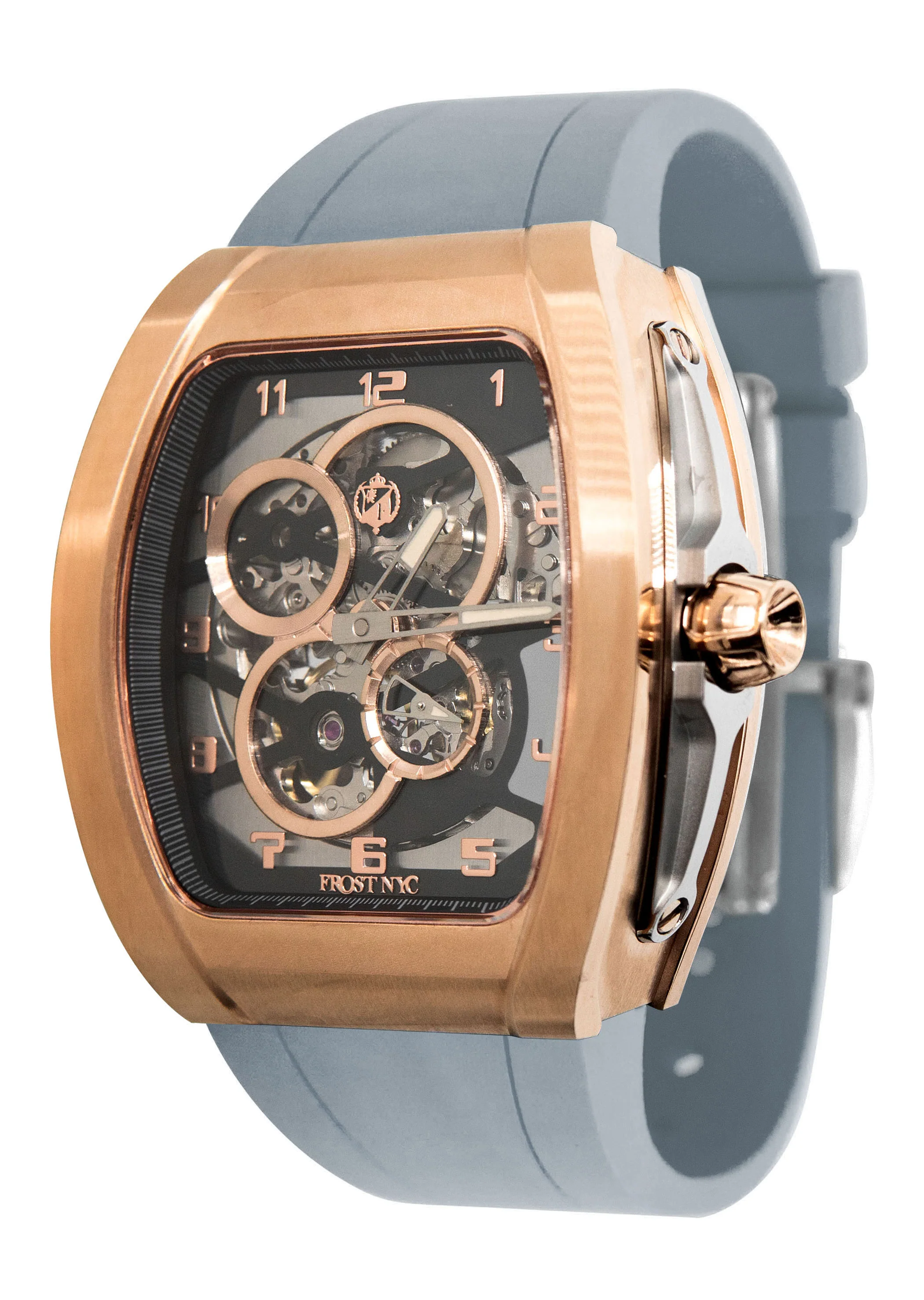 Frost NYC Mens Watch - Automatic Skeleton Rose Sport Watch | FRST-01-RC | Gray - Image 6