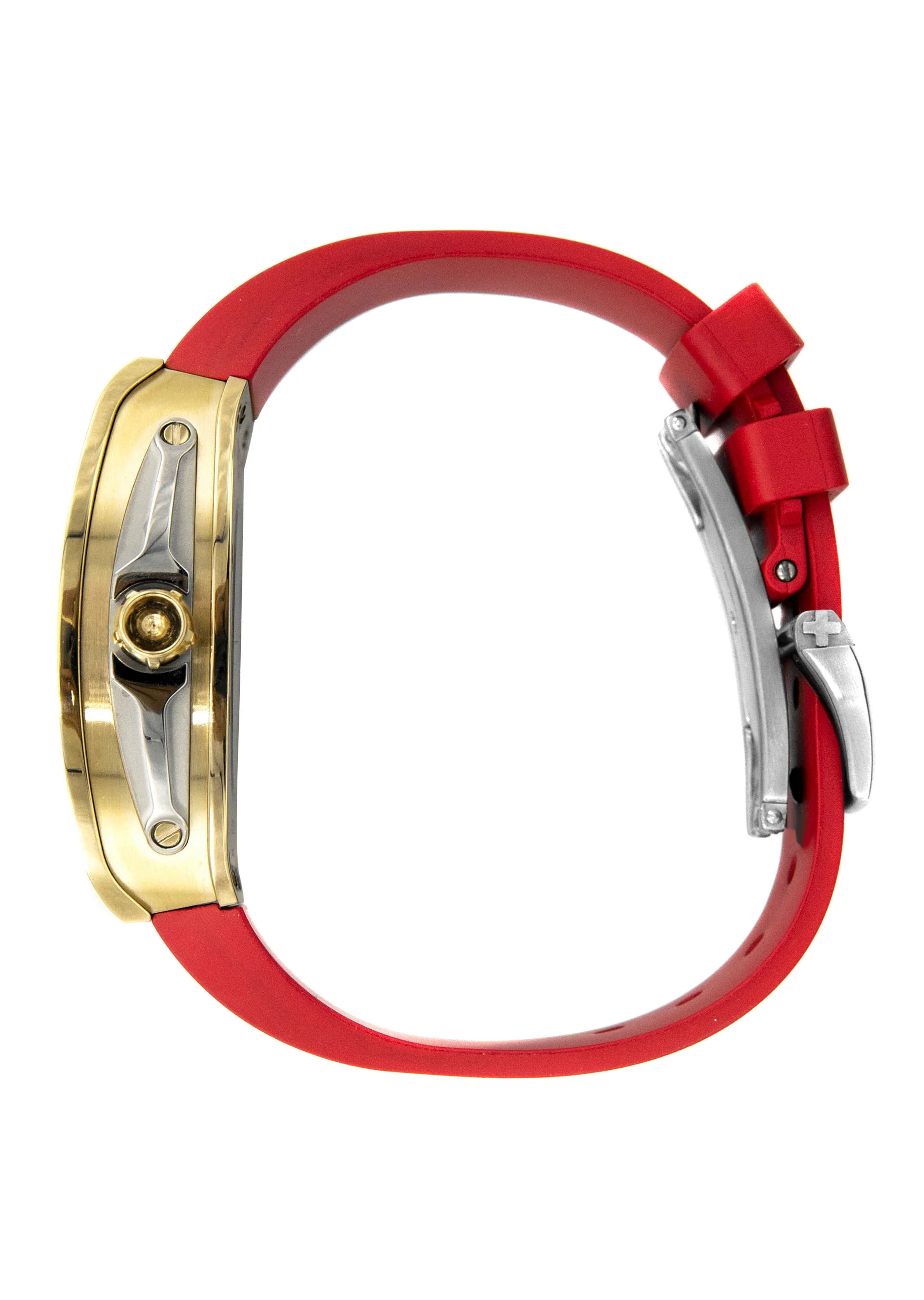 Frost NYC Mens Watch - Automatic Skeleton Sport Gold Watch | FRST-01-CY | Red - Image 4