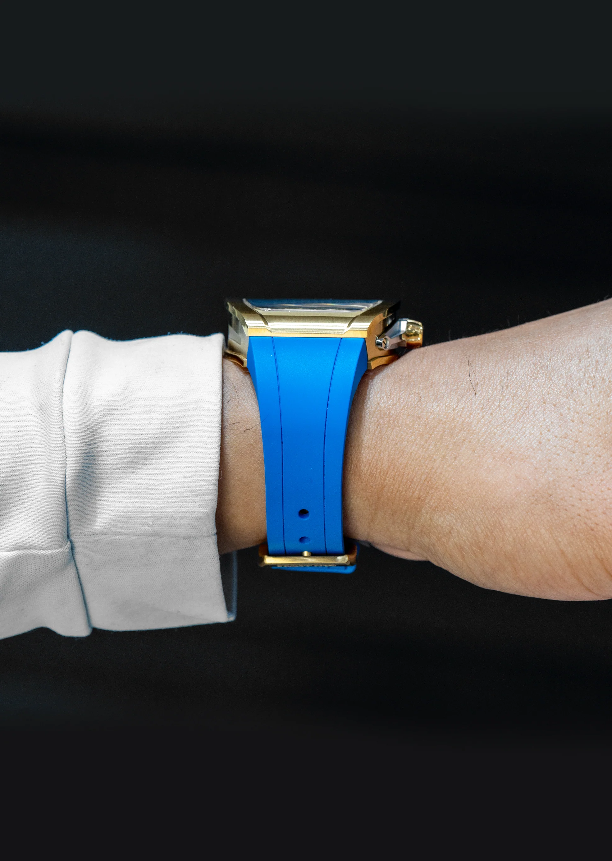 Frost NYC Mens Watch - Automatic Skeleton Sport Gold Watch | FRST-01-CY| Blue - Image 3