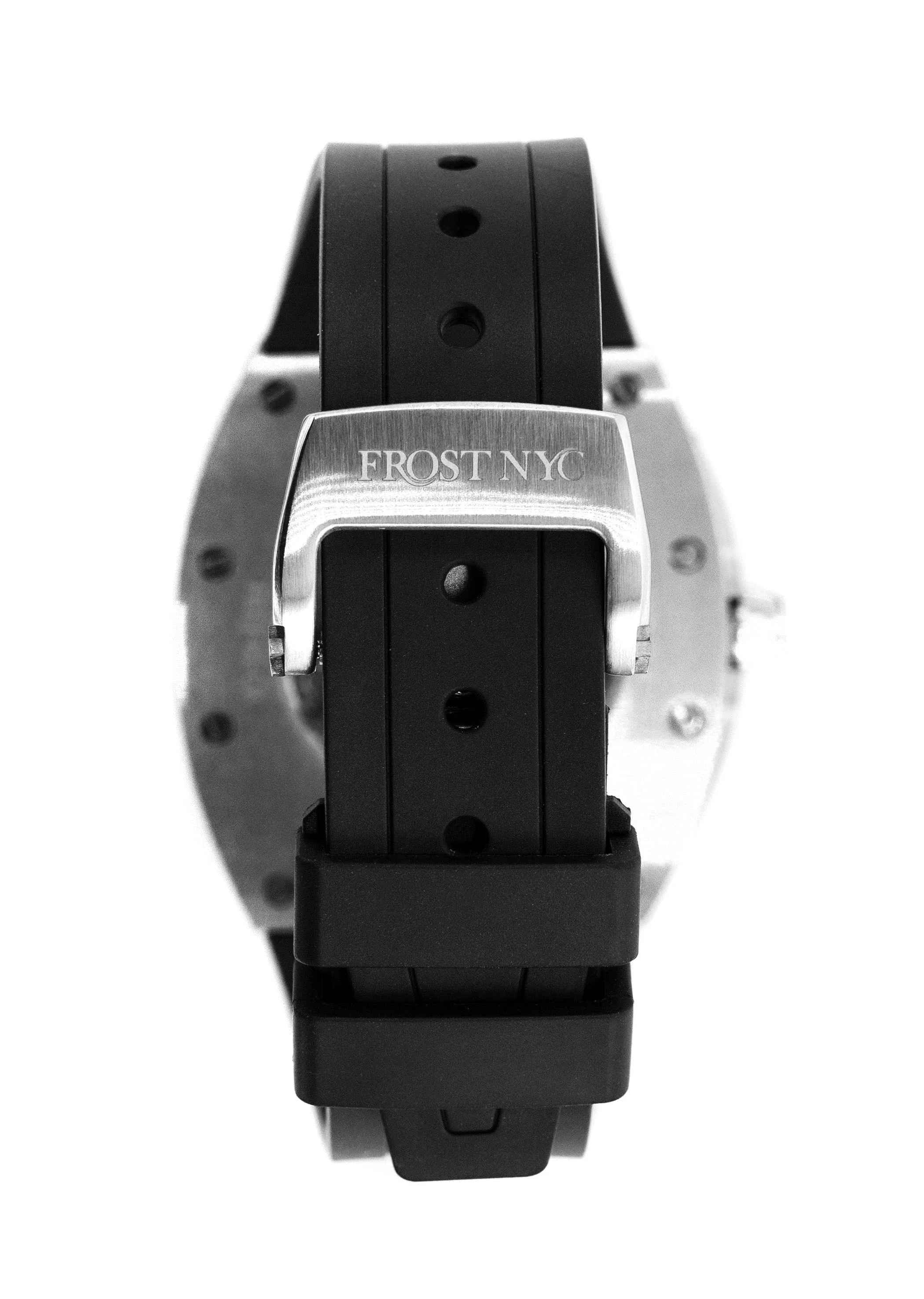 Frost NYC Mens Watch - Automatic Skeleton Stainless Steel Diamond Sport Watch | FRST-01-XS-D | Black - Image 5