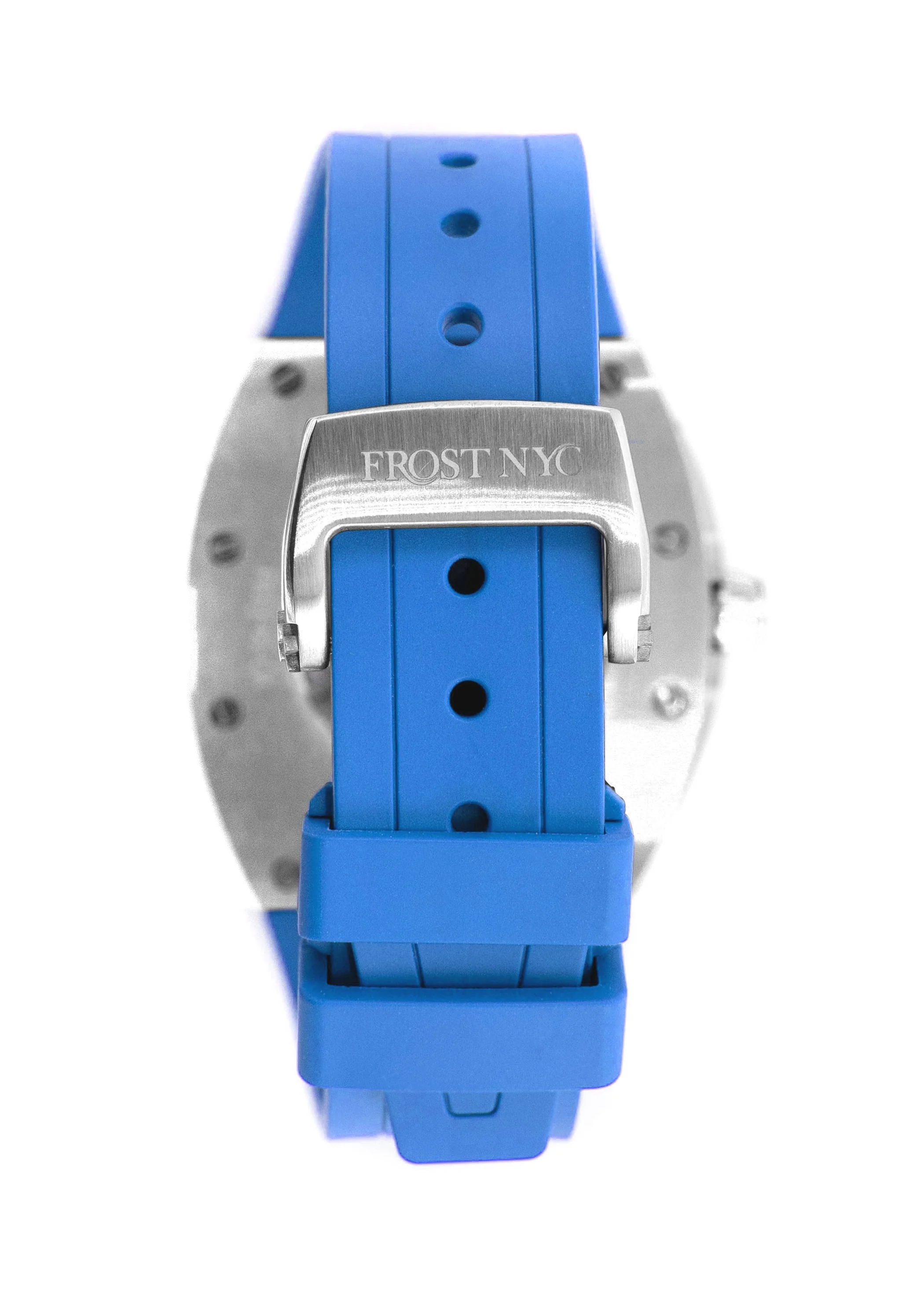 Frost NYC Mens Watch - Automatic Skeleton Stainless Steel Sport Diamond Watch | FRST-01-XS-D | Blue - Image 5