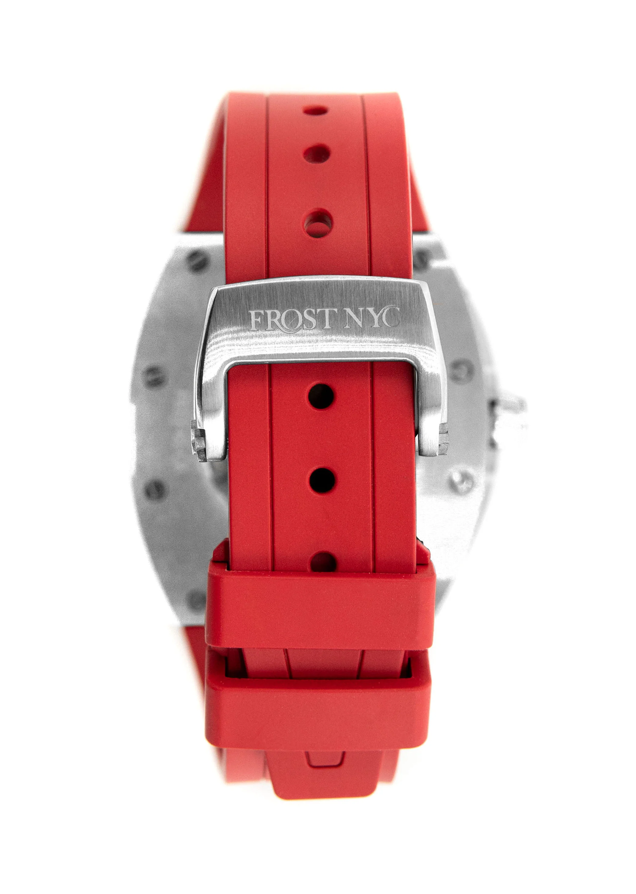 Frost NYC Mens Watch - Automatic Skeleton Stainless Steel Sport Diamond Watch | FRST-01-XS-D | Red - Image 5