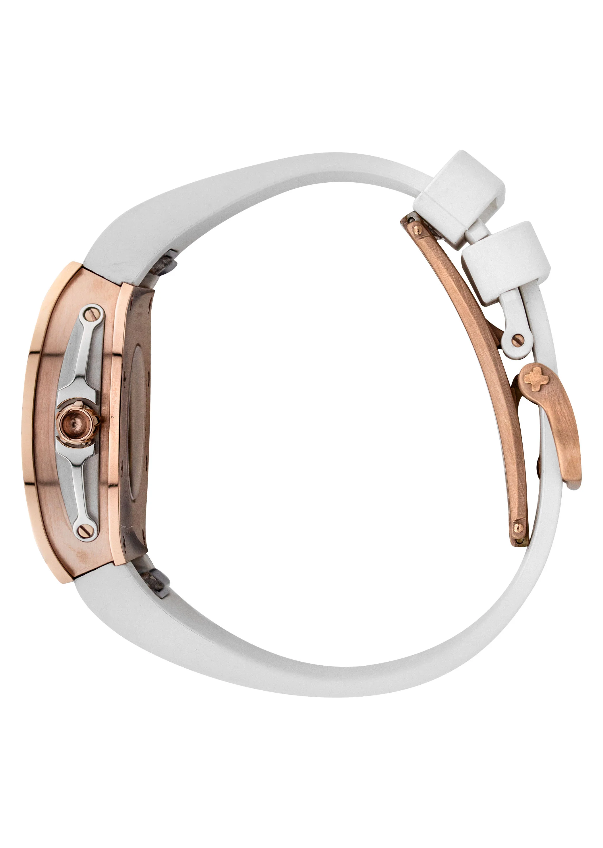 Frost NYC Evolution Women's Watch - Automatic Skeleton Leaves Steel | WFRST-01-LD-R WHITE BAND | Pre - Sale - Image 4