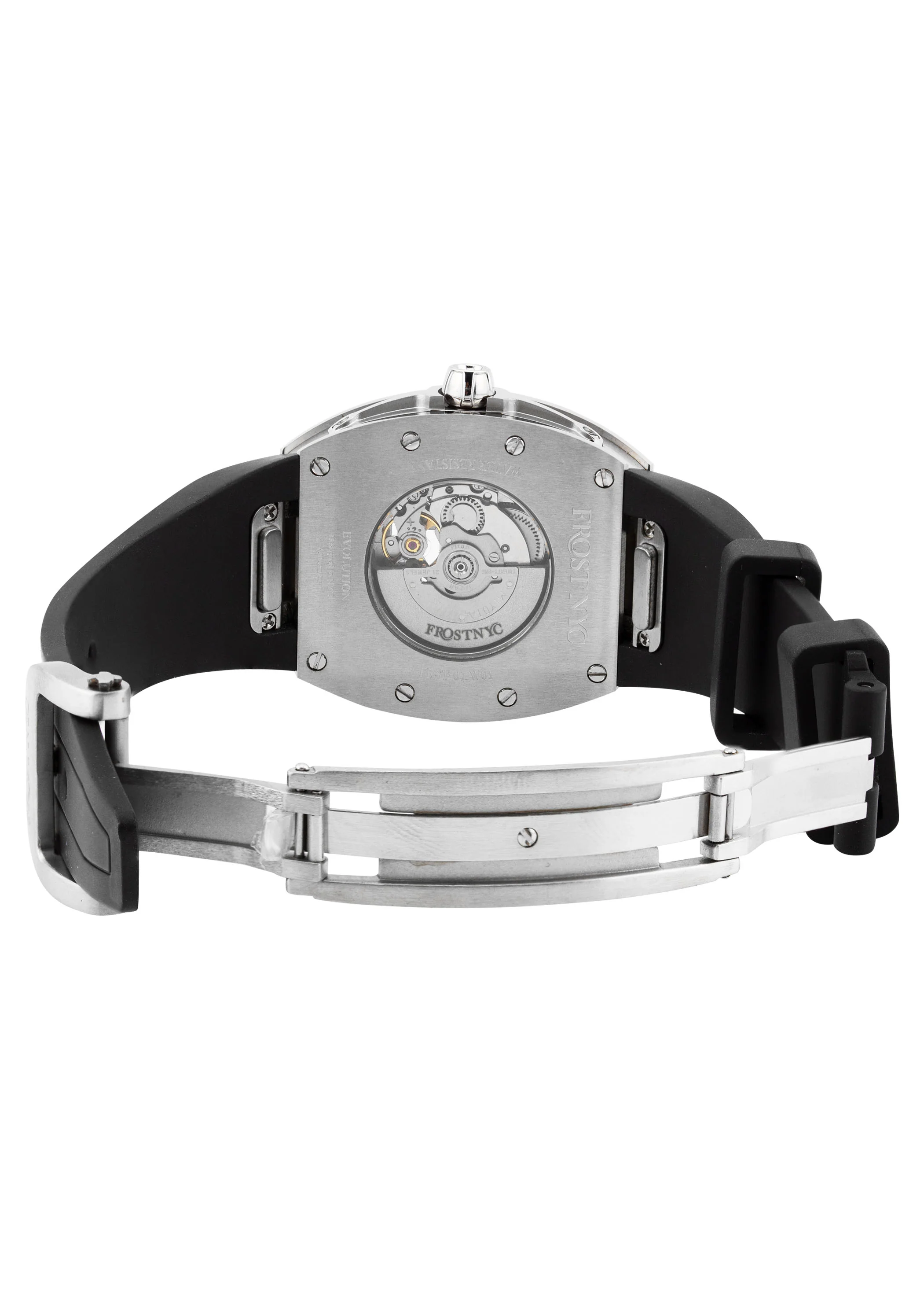 Frost NYC Evolution Women's Watch - Automatic Skeleton Steel Mother Of Pearl | WFRST-01-R-S Black Band | Pre - Sale - Image 9