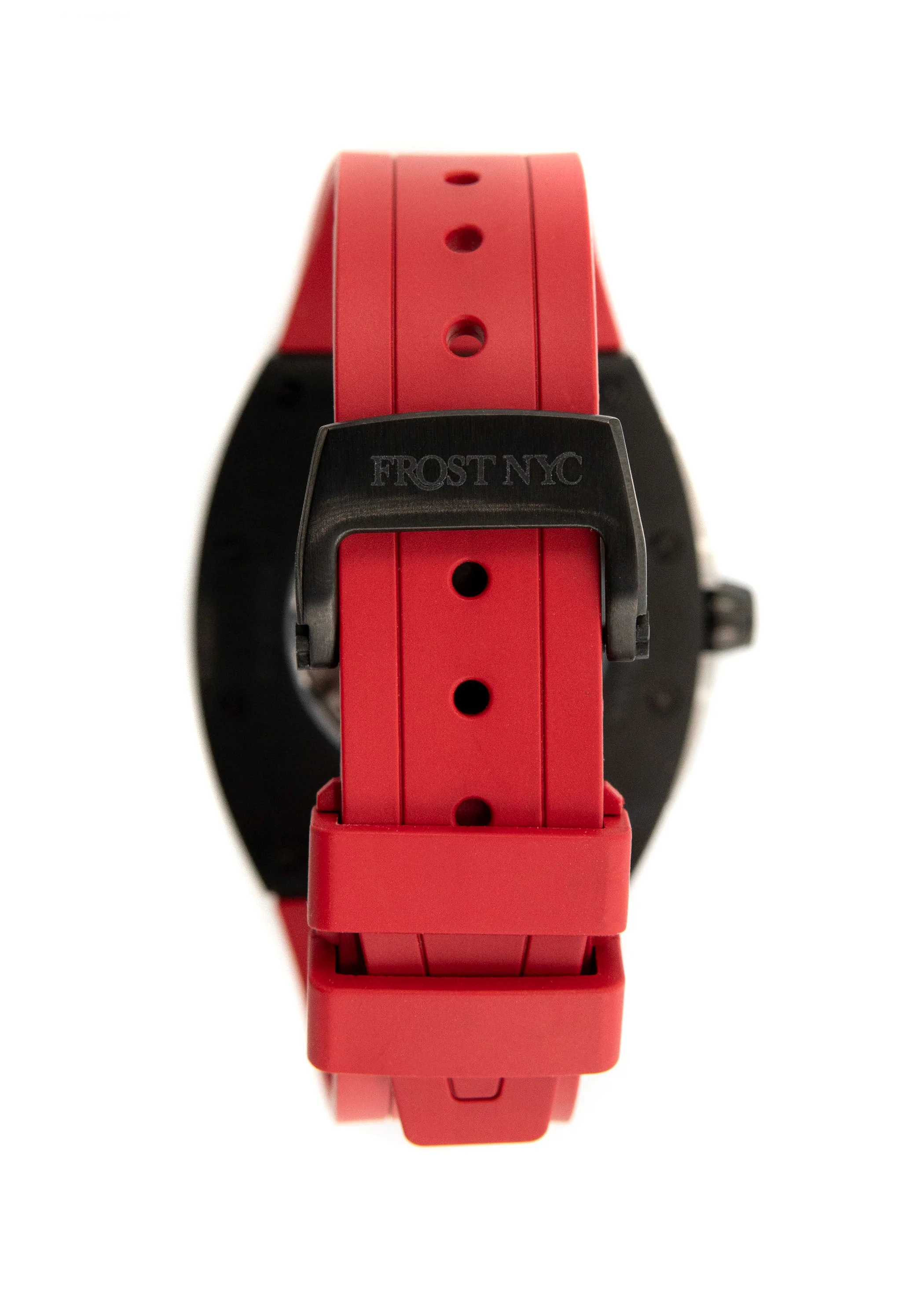 Frost NYC Mens Watch - Automatic Skeleton Sport Black Watch | FRST-01-SB| Red - Image 7