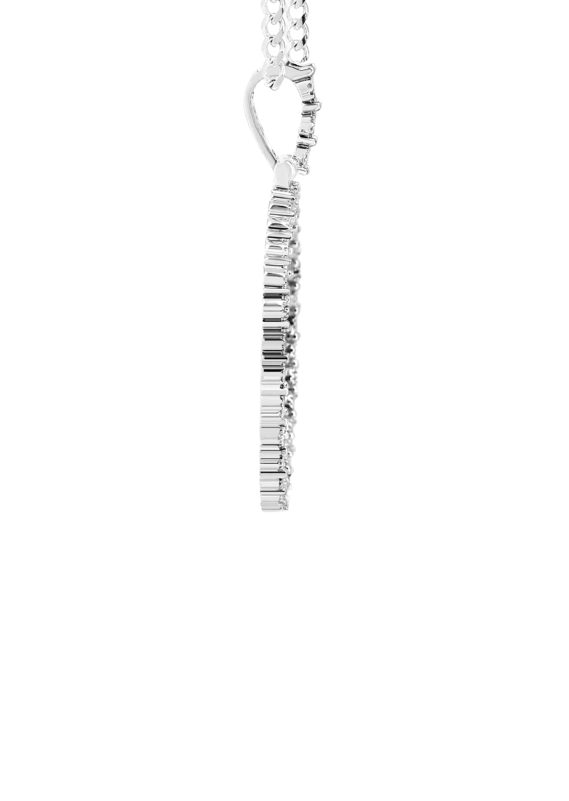 Full Diamond 10K White Gold Small Round Picture Pendant Necklace | 1.45 Carats | Appx. 16 Grams - Image 3