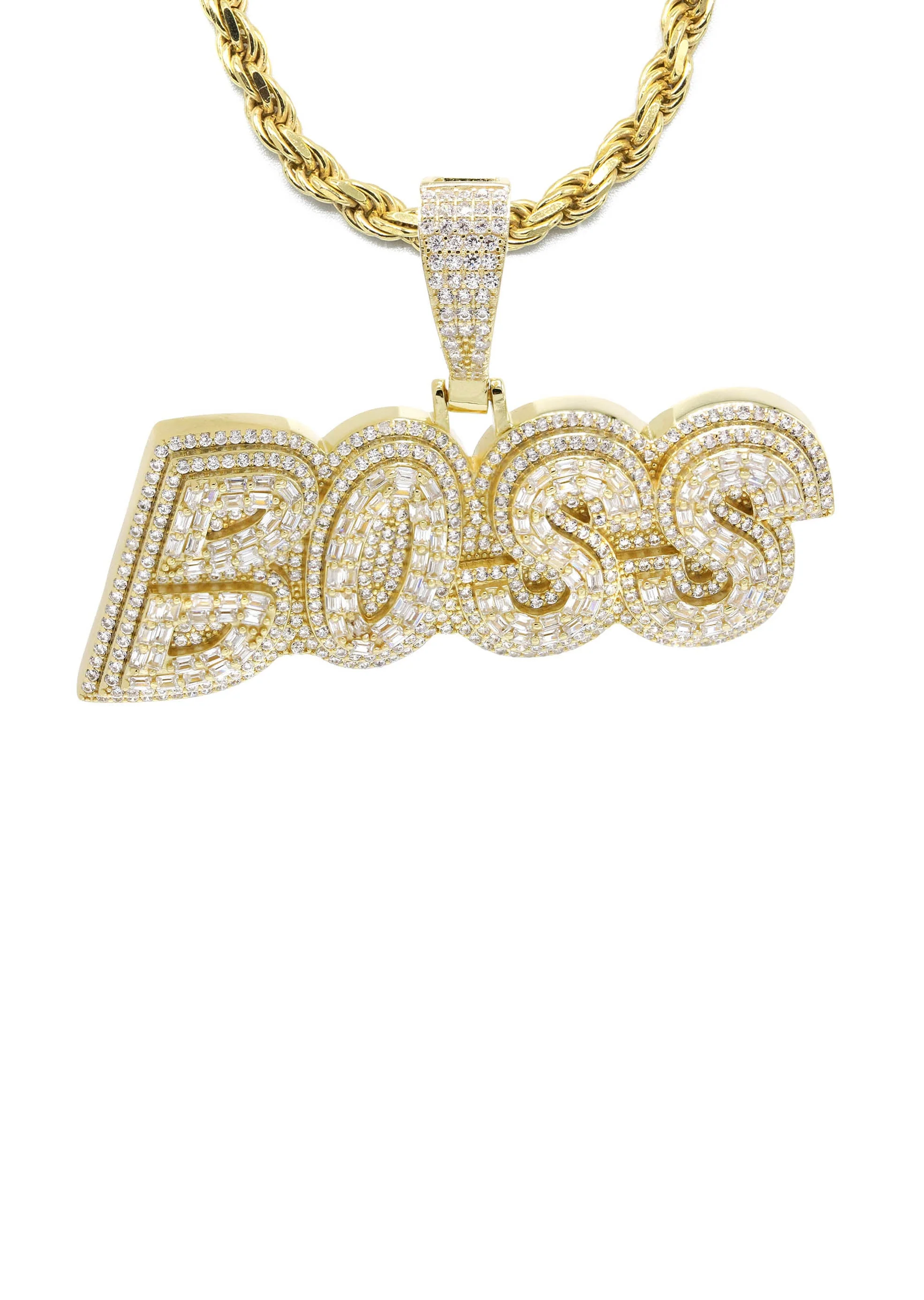 Silver Necklace - Gold BOSS Necklace | 38.4 Grams - Image 2
