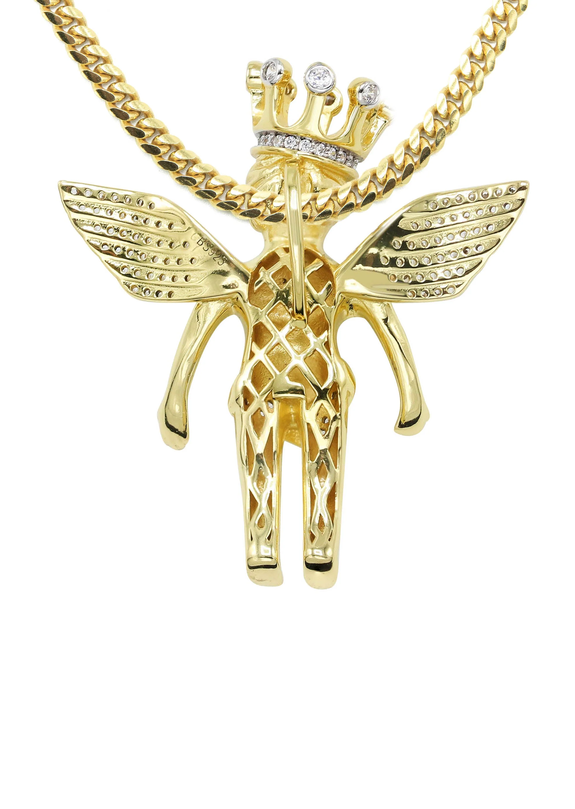 Silver Necklace - Gold Angel Necklace | 41.7 Grams - Image 3