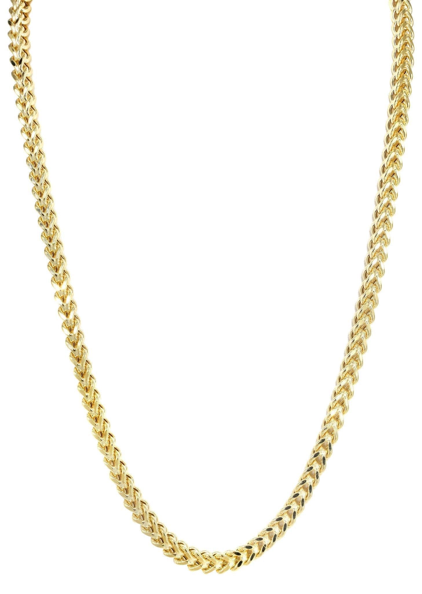Gold Chain - Womens 10K/14K Yellow Semi Solid  Franco Chain - Image 3
