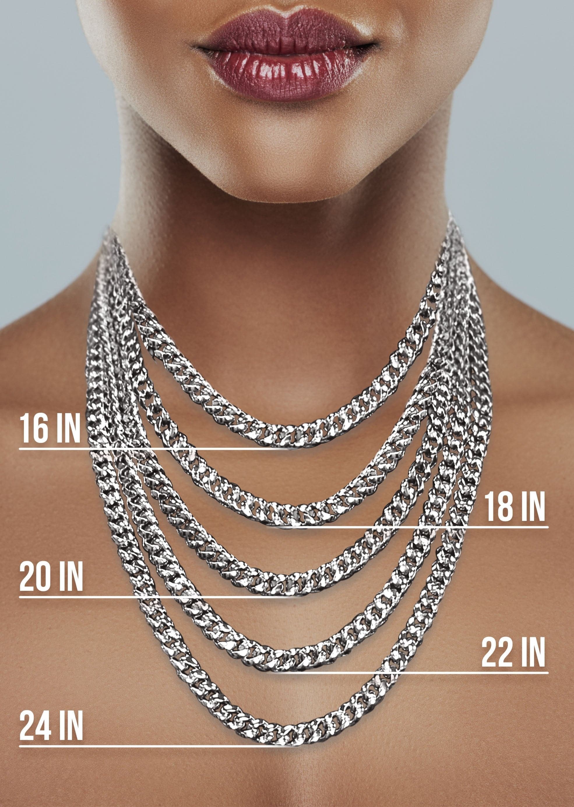 Gold Chain - Womens Dog Tag Chain 10K/14K White Gold - Image 7