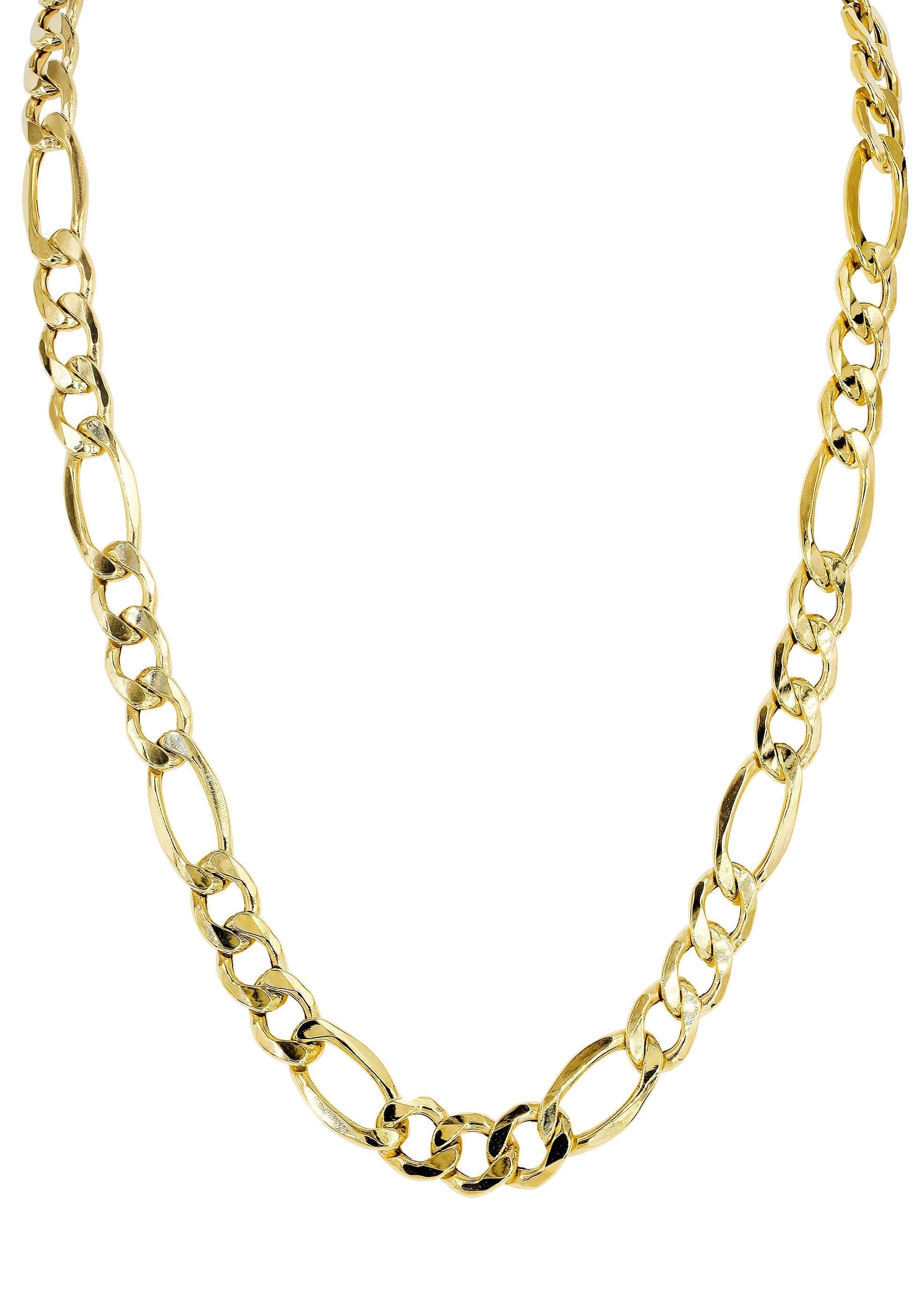 Gold Chain - Womens Semi Solid  Figaro Chain 10K/14K Gold - Image 4