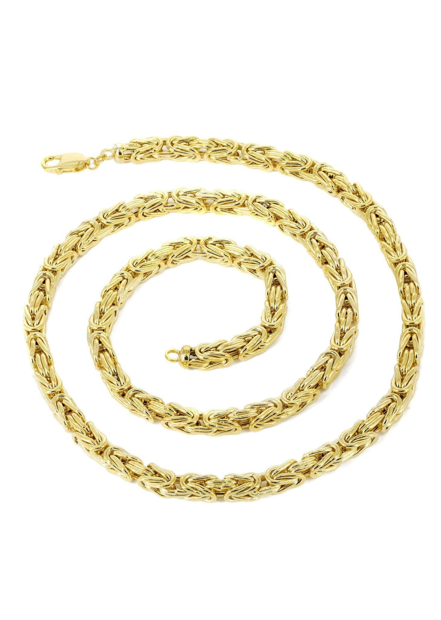 Gold Chain - Womens Italian Byzantine Chain 10K/14K Gold - Image 2