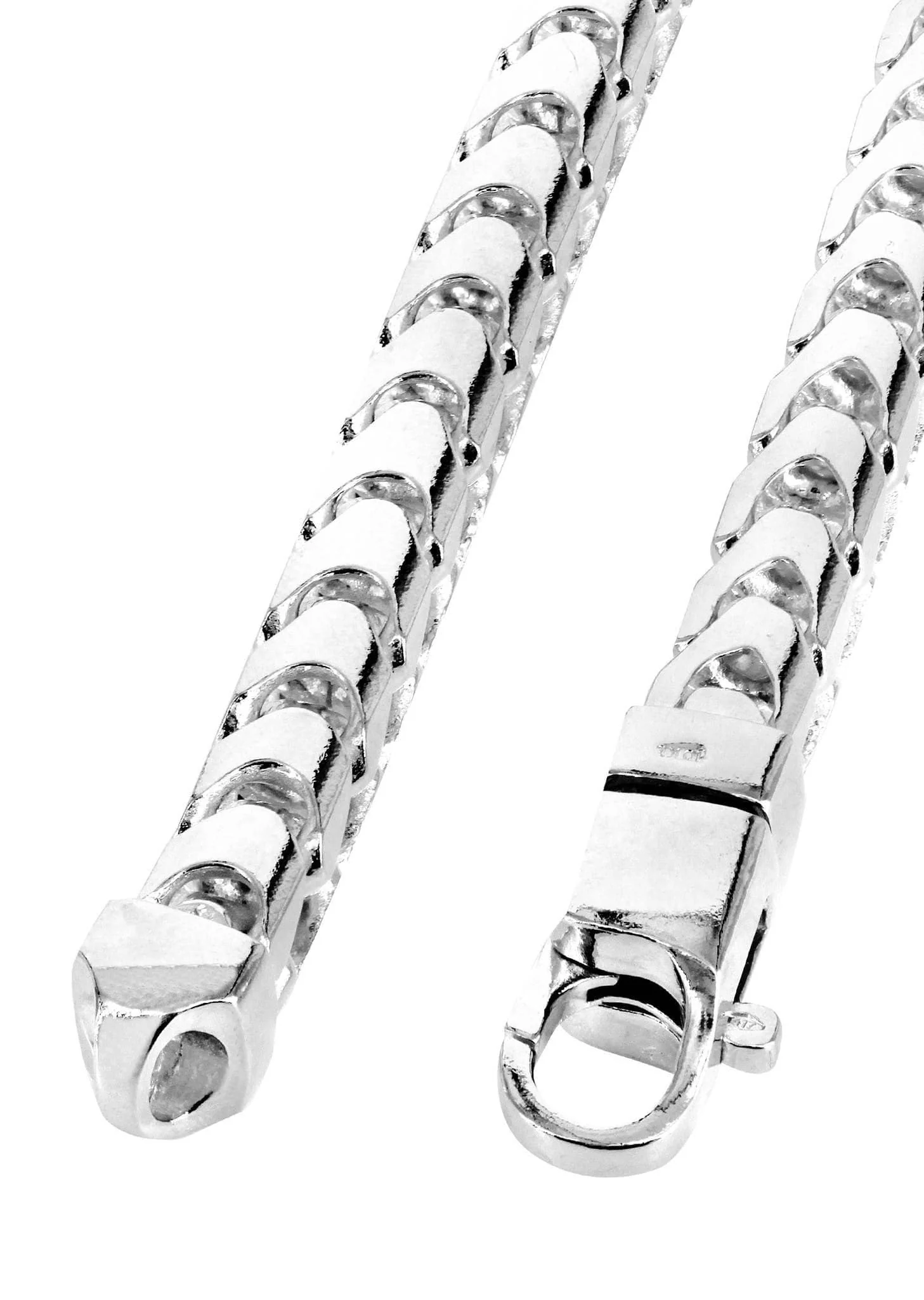Gold Chain - Womens Solid Franco Chain 10K/14K White Gold - Image 2